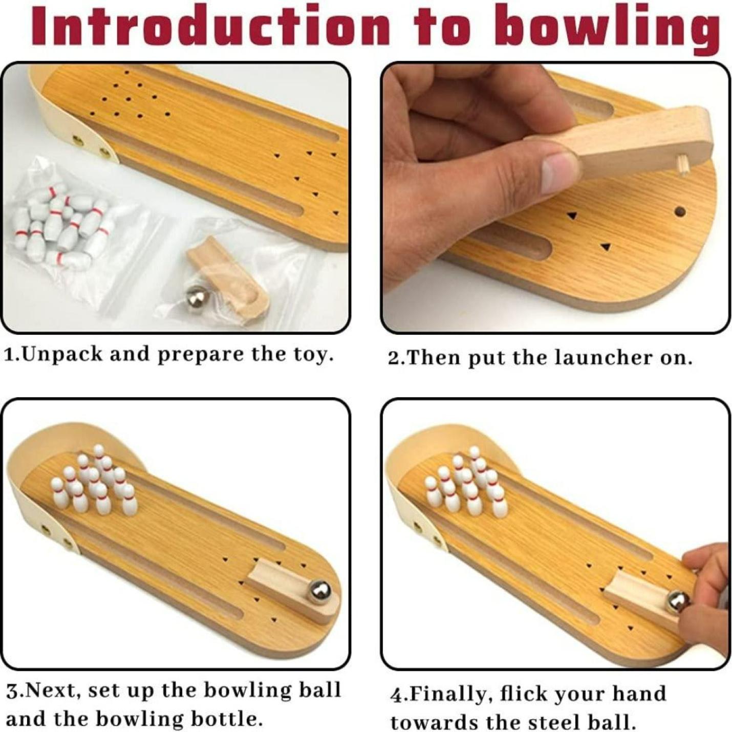 Desktop bowling set - ideaal voor ontspanning op kantoor of thuis