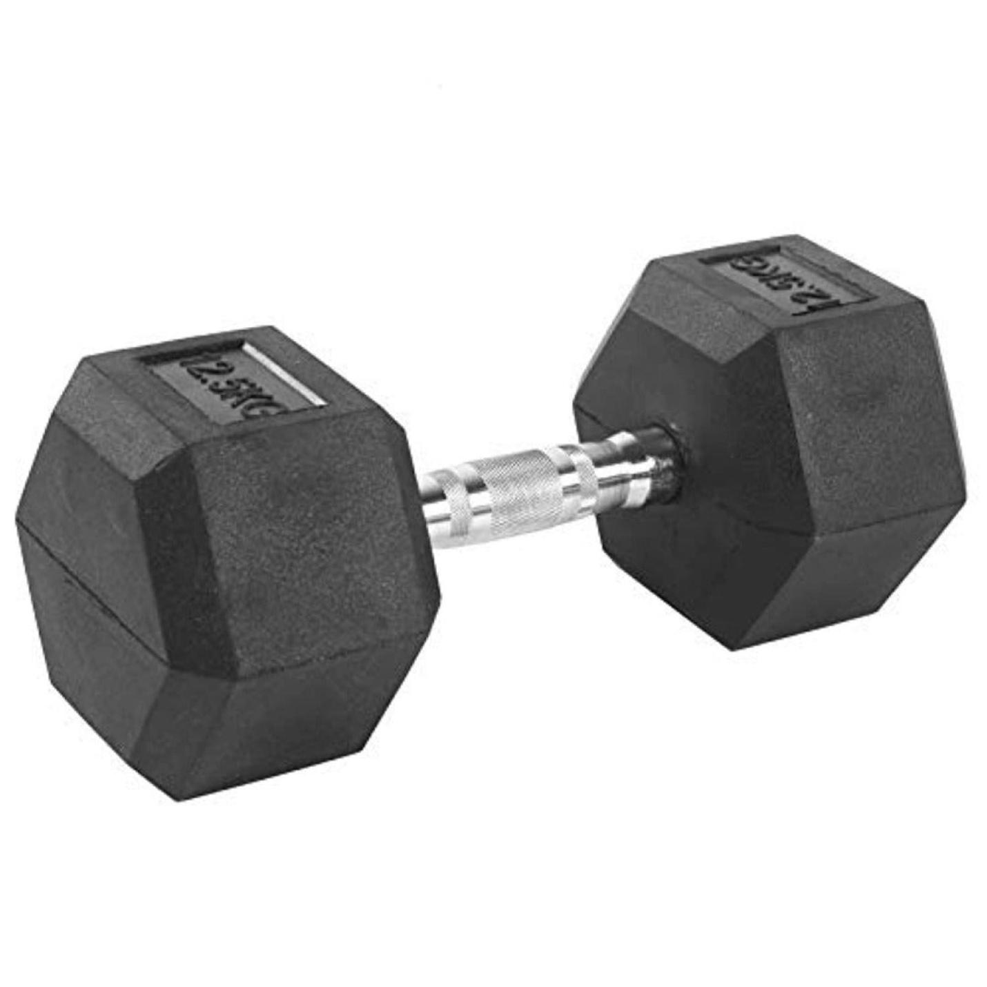 Dumbbell set with 2 x 12.5kg hex dumbbells