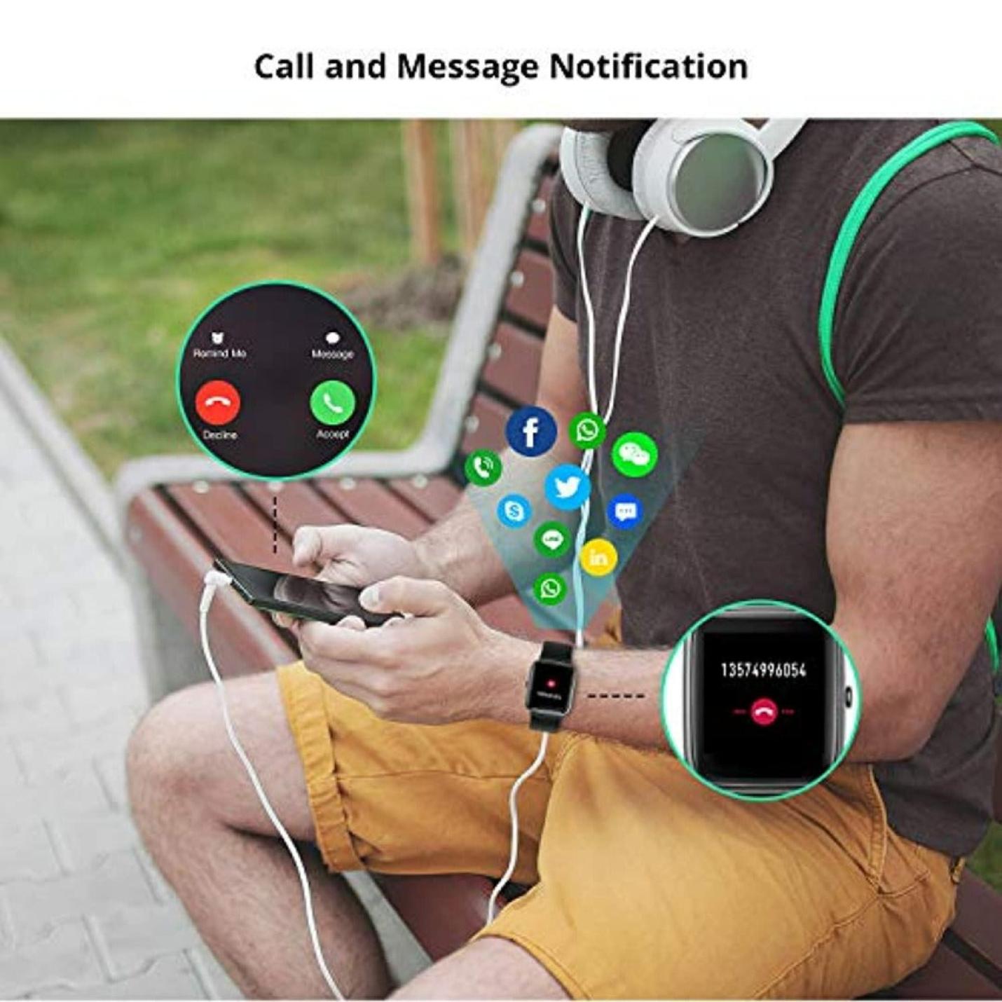 Smartwatch, fitnesstrackerhorloge, 1,3 inch HD volledig touchscreen, horloge voor Android iOS, IP68 fitnesshorloge met hartslagmeter, slaapmonitor, sporthorloge activiteitstracker - happygetfit.com