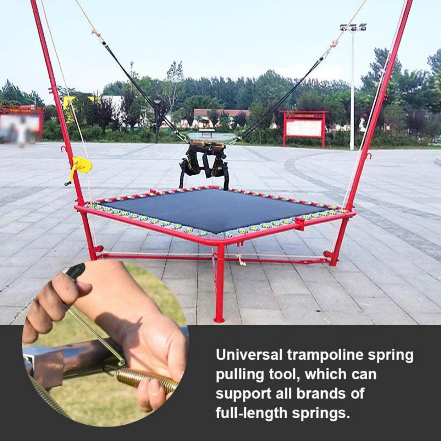 T-haak trekker gereedschap voor trampolines - metaal - handig hulpmiddel voor het bevestigen en losmaken van trampolineveren