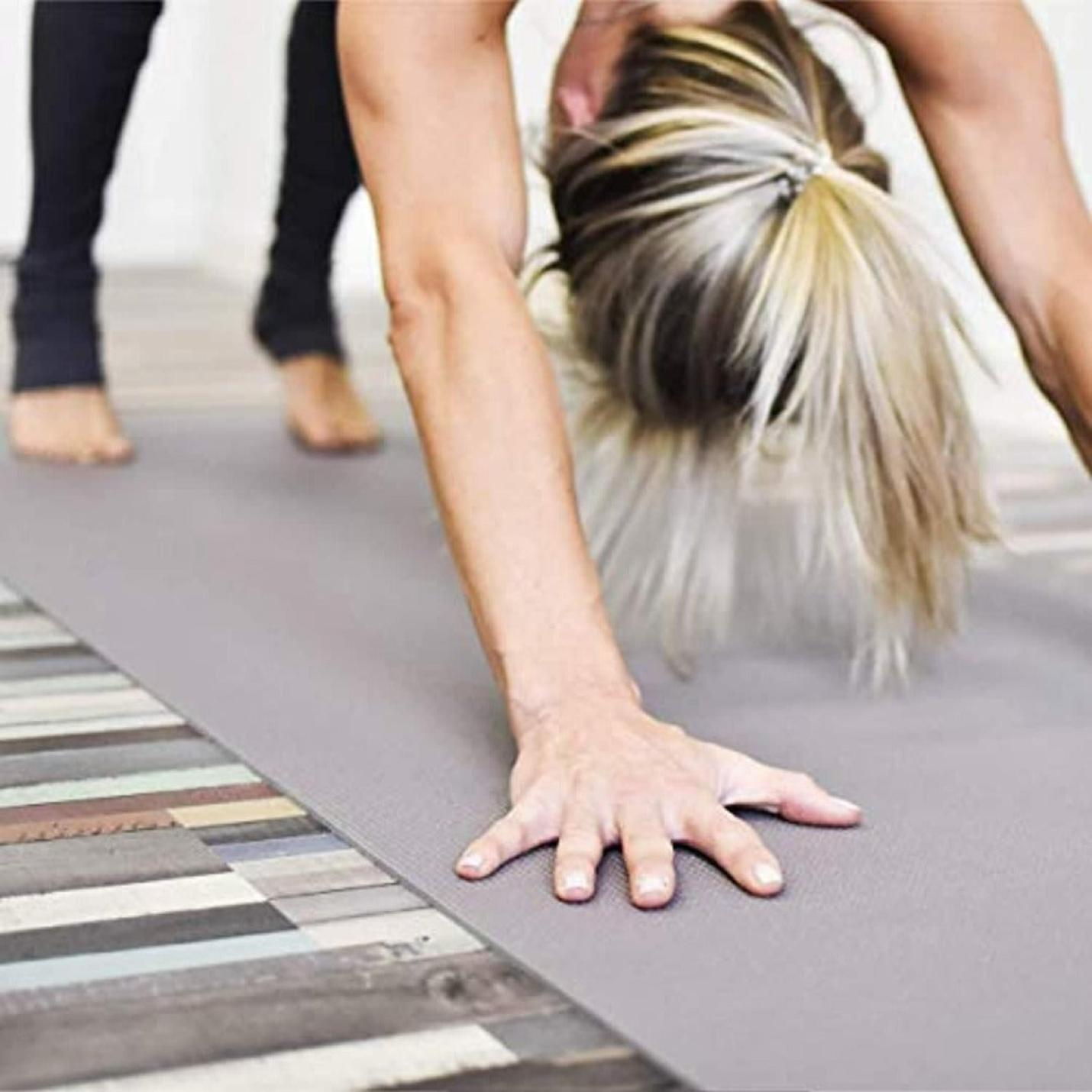 Yoga en fitnessmat - beste kwaliteit, slijtvast en duurzaam - 183 x 61 cm, 4 mm dik - geschikt voor beginners en gevorderden