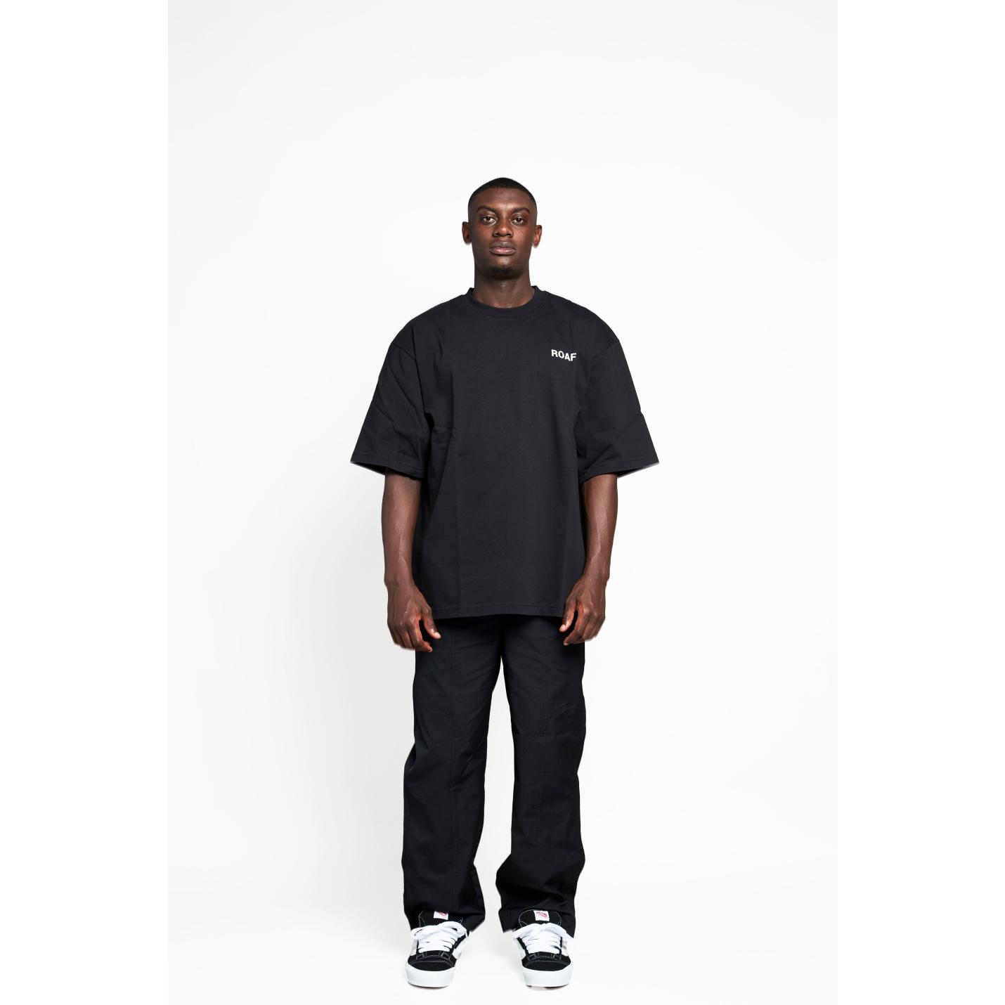 ROAF Logo Tee in Washed Black Cotton - XL; Afbeelding: 2