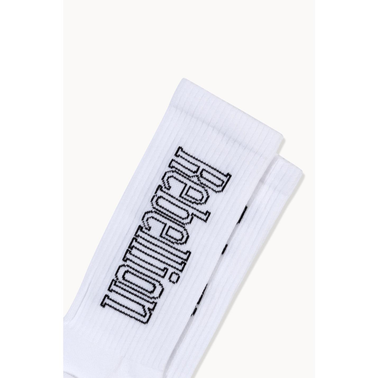 Rebellion Logo Socks White Black - 43-46; Afbeelding: 3