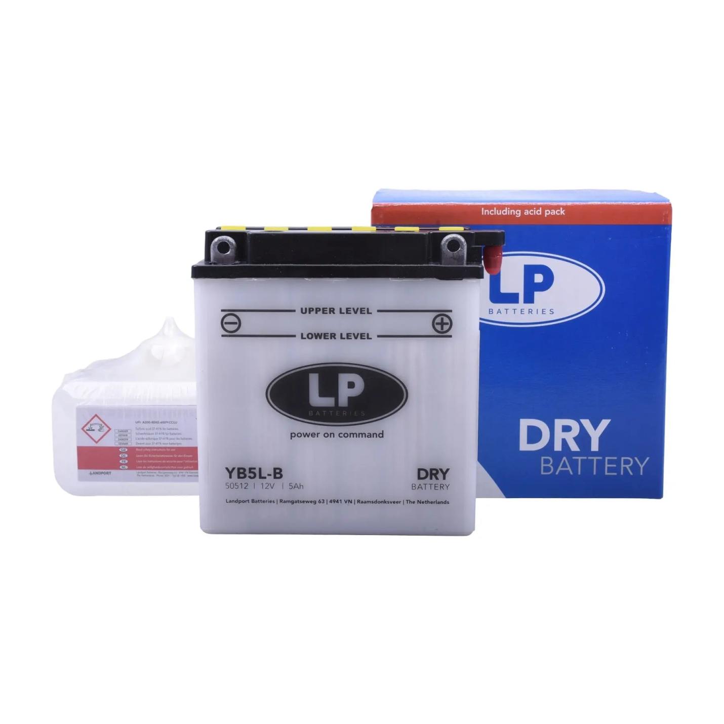 Accu Landport YB5L-B DRY (12V/5A) - AE-trading