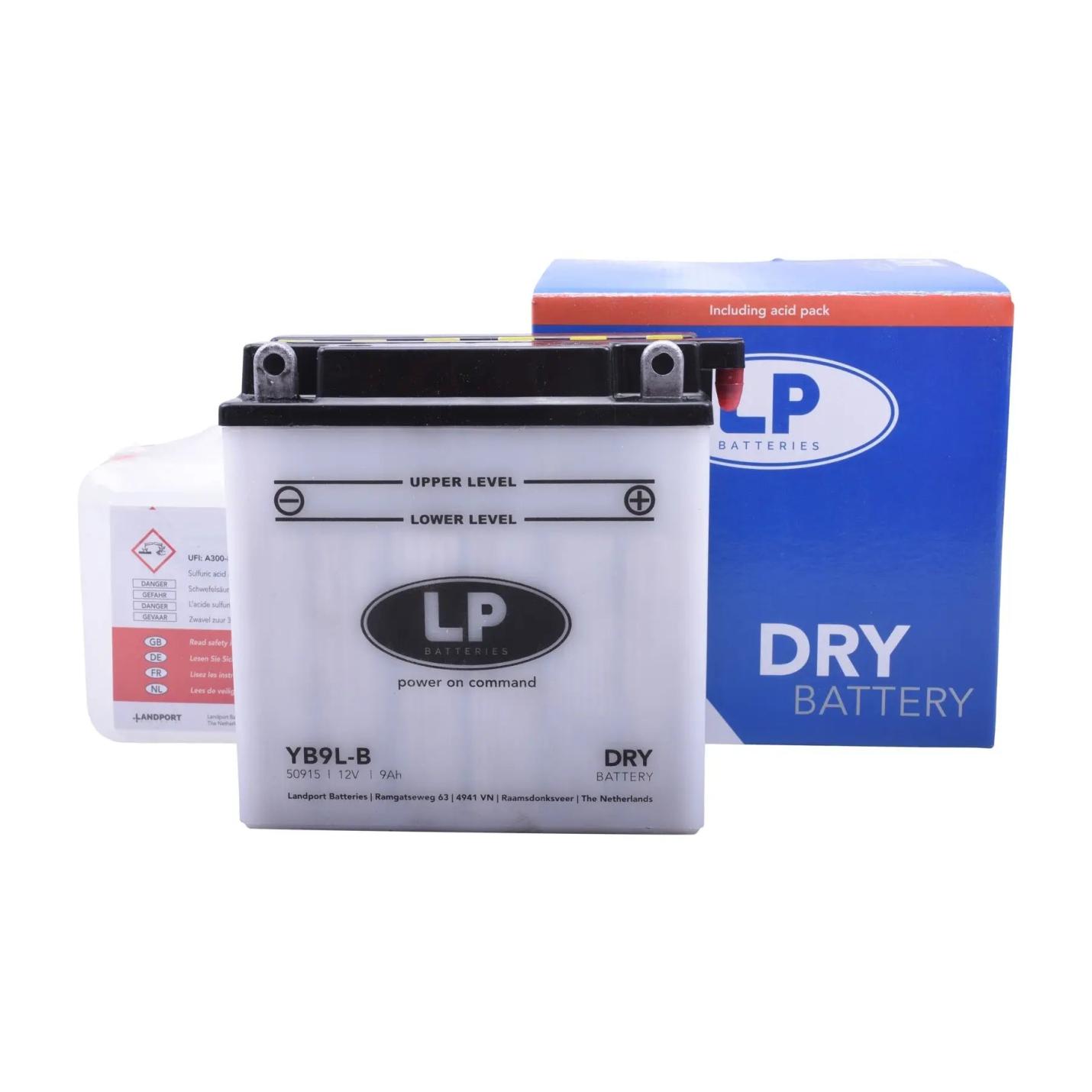 Accu Landport YB9L-B DRY (12V/9A) - AE-trading