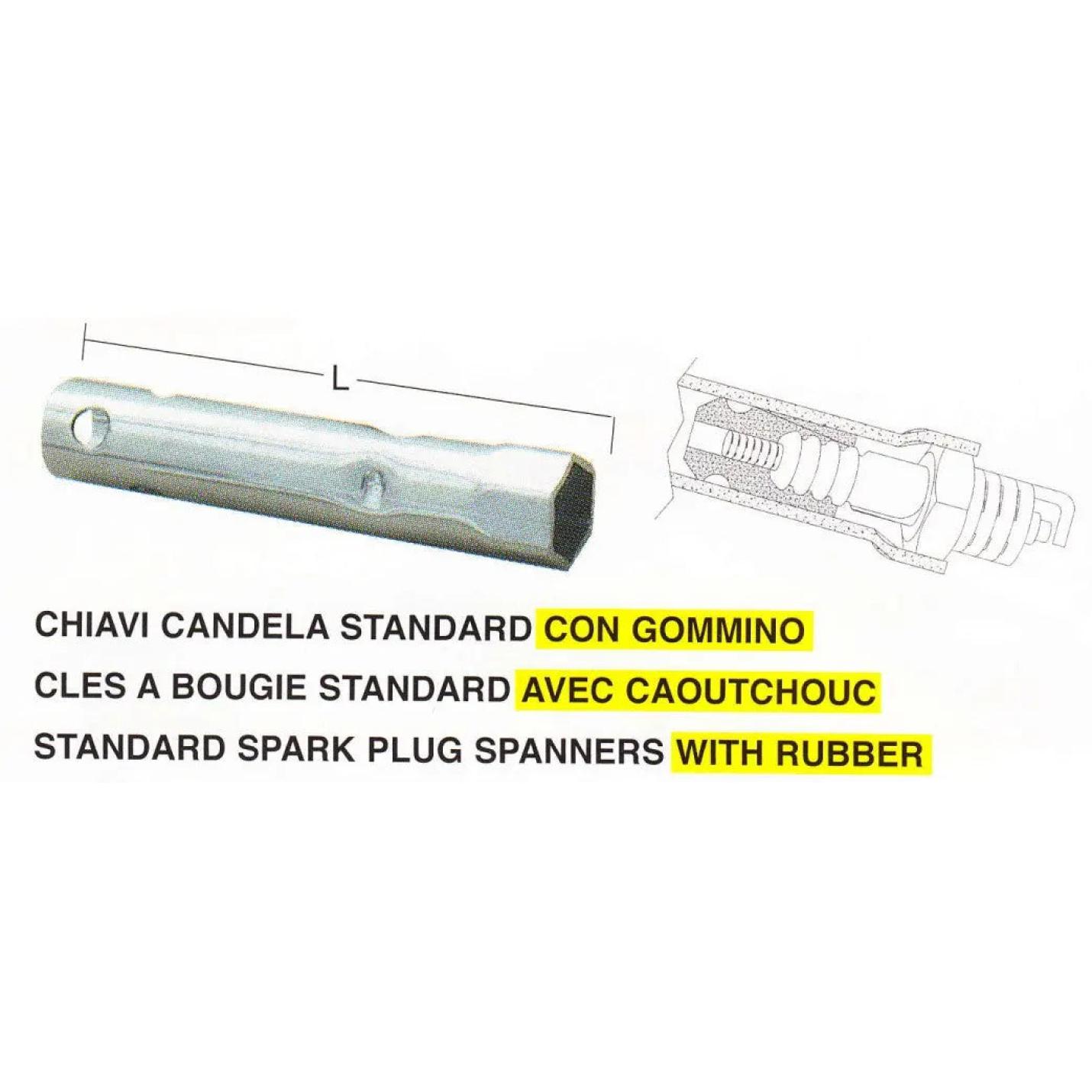 BOUGIESLEUTEL BUZ.4824 80X16MM RUBBER AE-trading