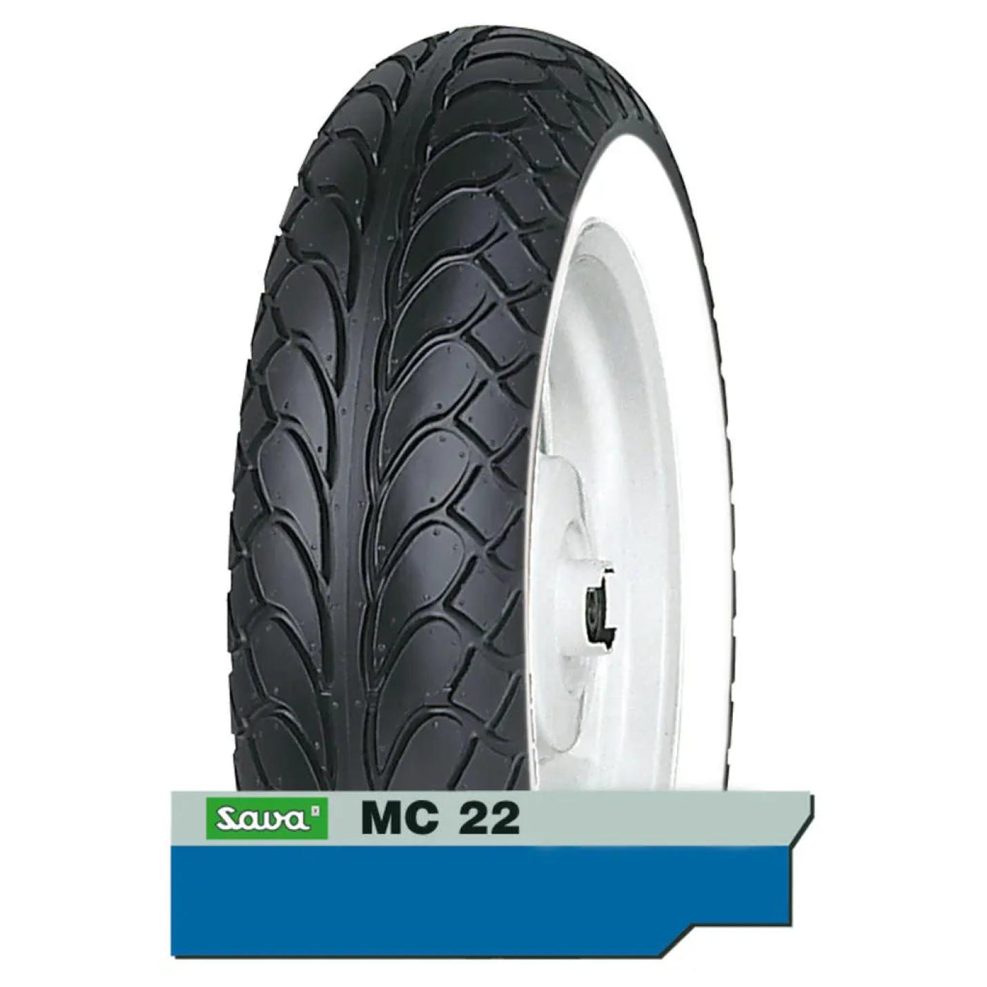Buitenband 120/70-10 Mitas MC20 White wall - AE-trading