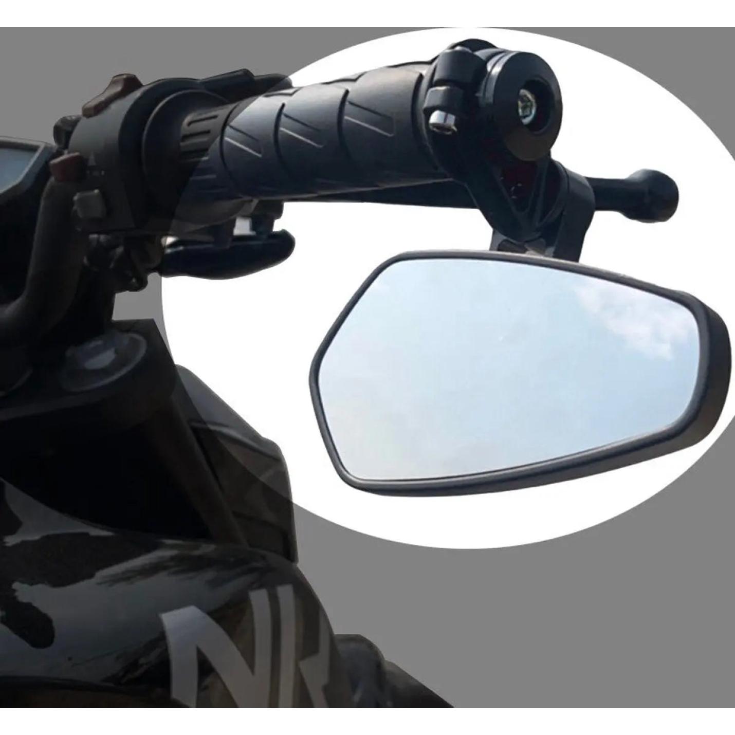 Bar end spiegels zwart scooter motor stuureinde spiegels mirrors Vespa Piaggio 