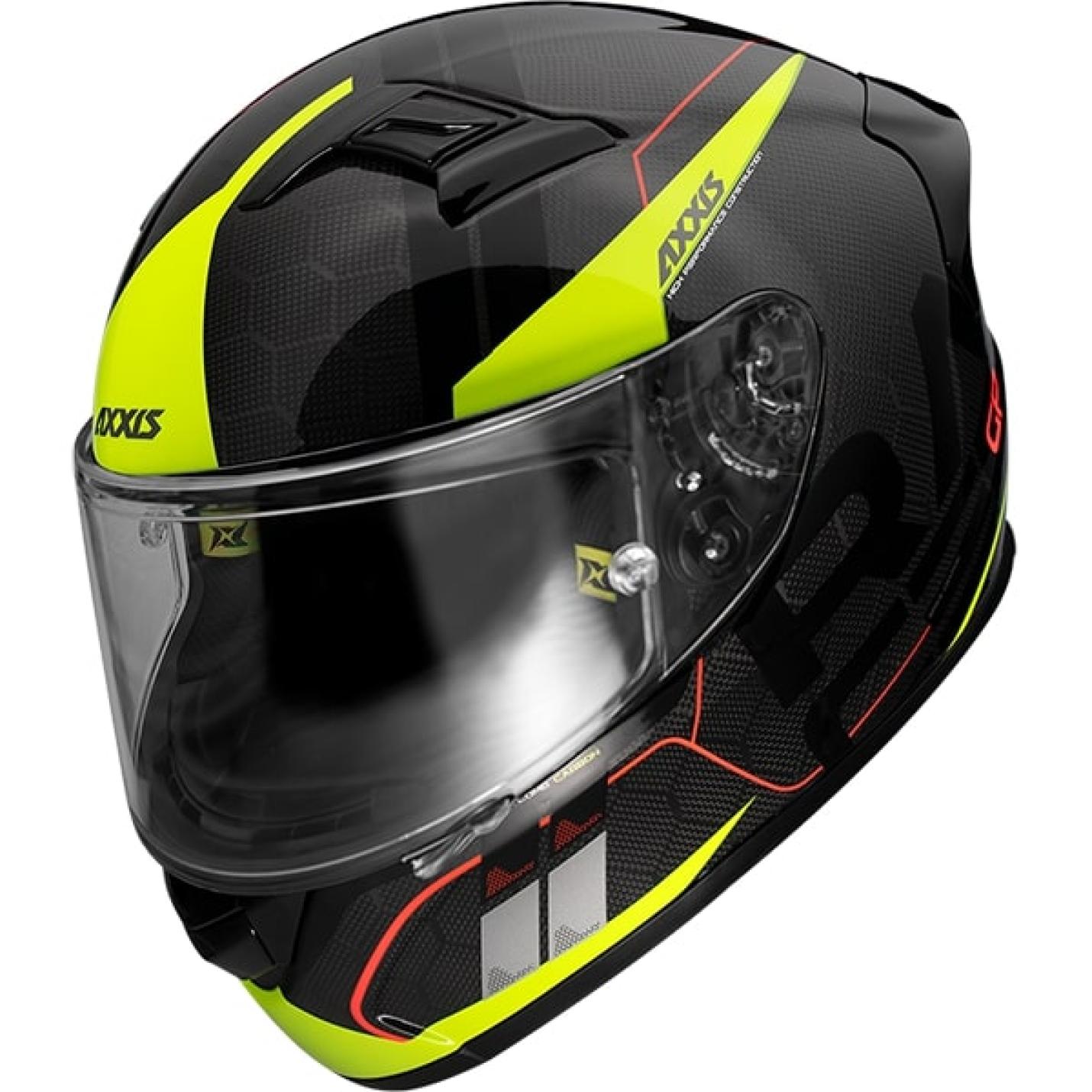 Helm Axxis Racer GP Spike Glans Geel XXL AE-trading