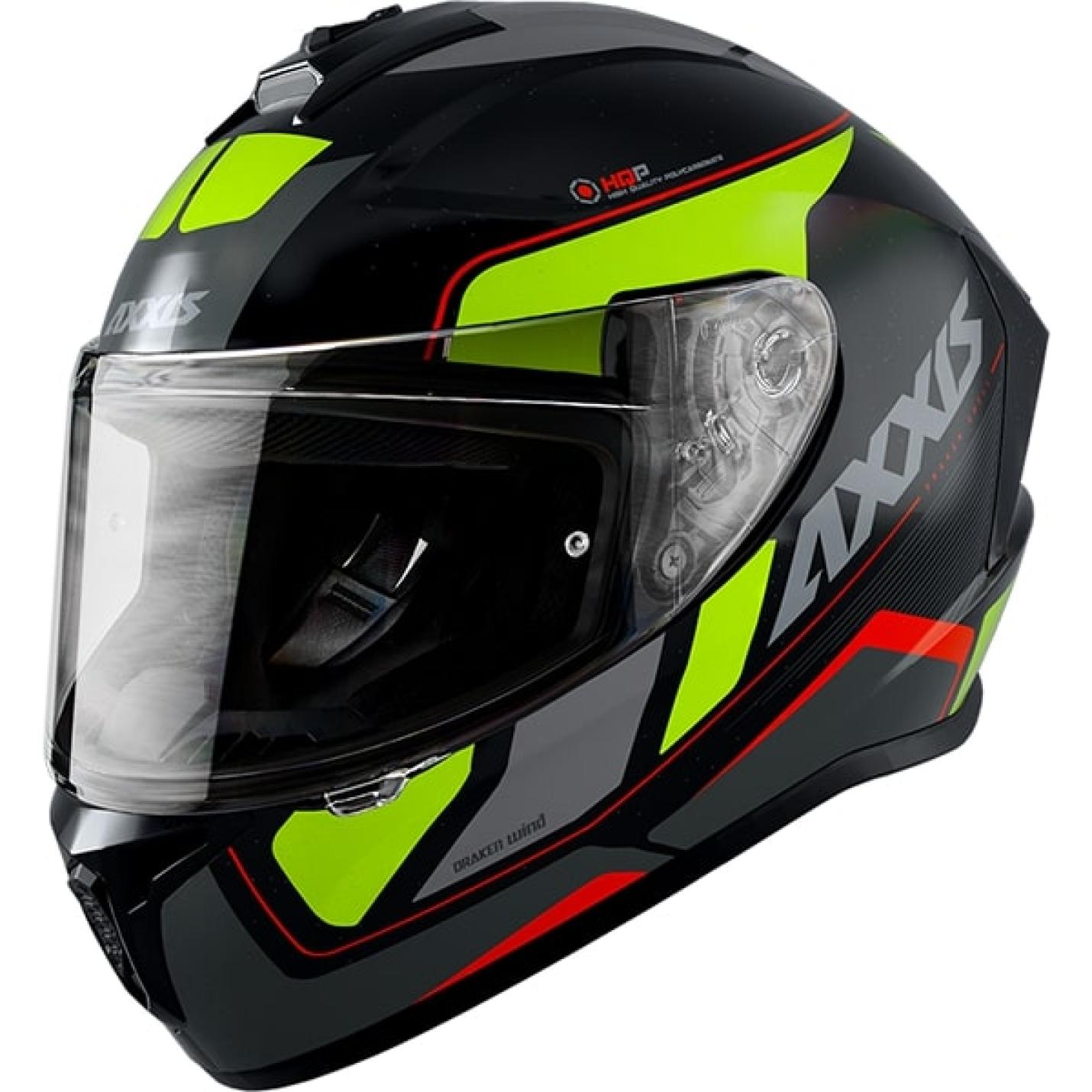 Helm Axxis Draken Wind Fluor Geel S AE-trading