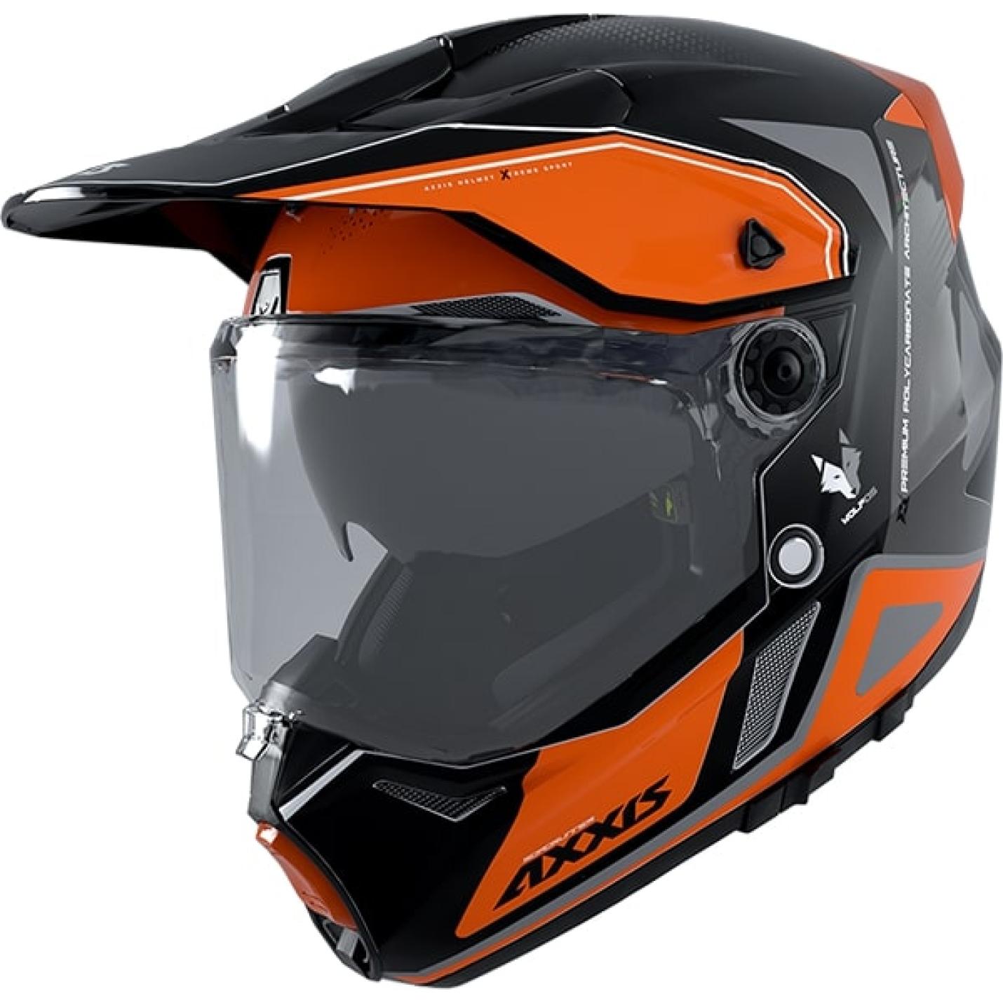 Helm Axxis Wolf DS Roadrunner Mat Oranje M AE-trading