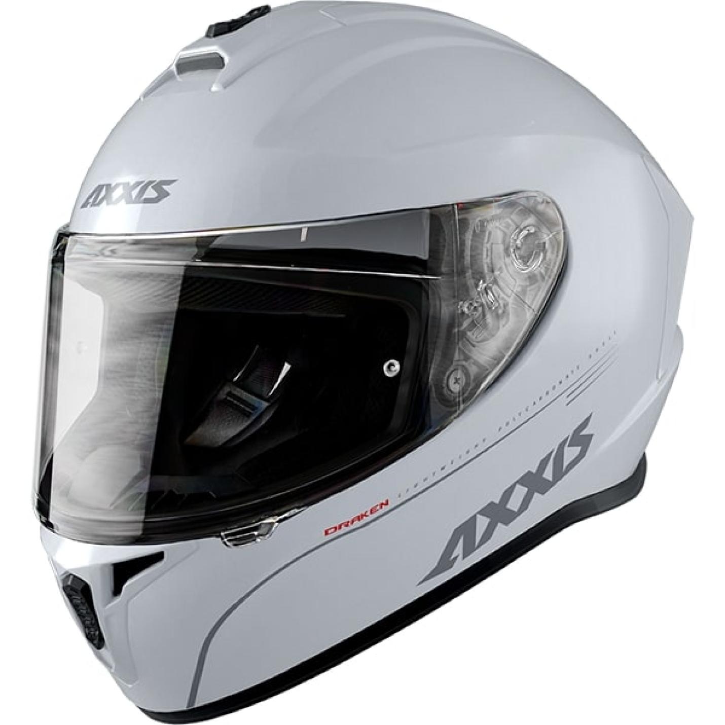 Helm Axxis Draken Solid Glans Wit XS AE-trading