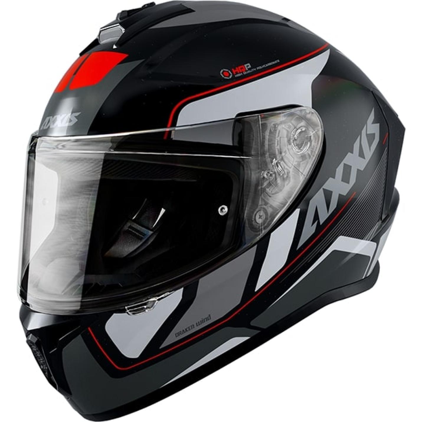 Helm Axxis Draken Wind Glans Wit M AE-trading