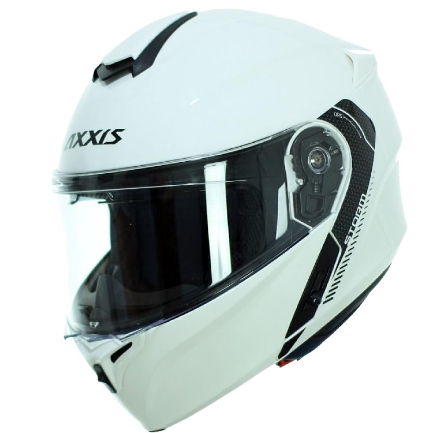 Helm Axxis Storm Solid Glans Wit M AE-trading