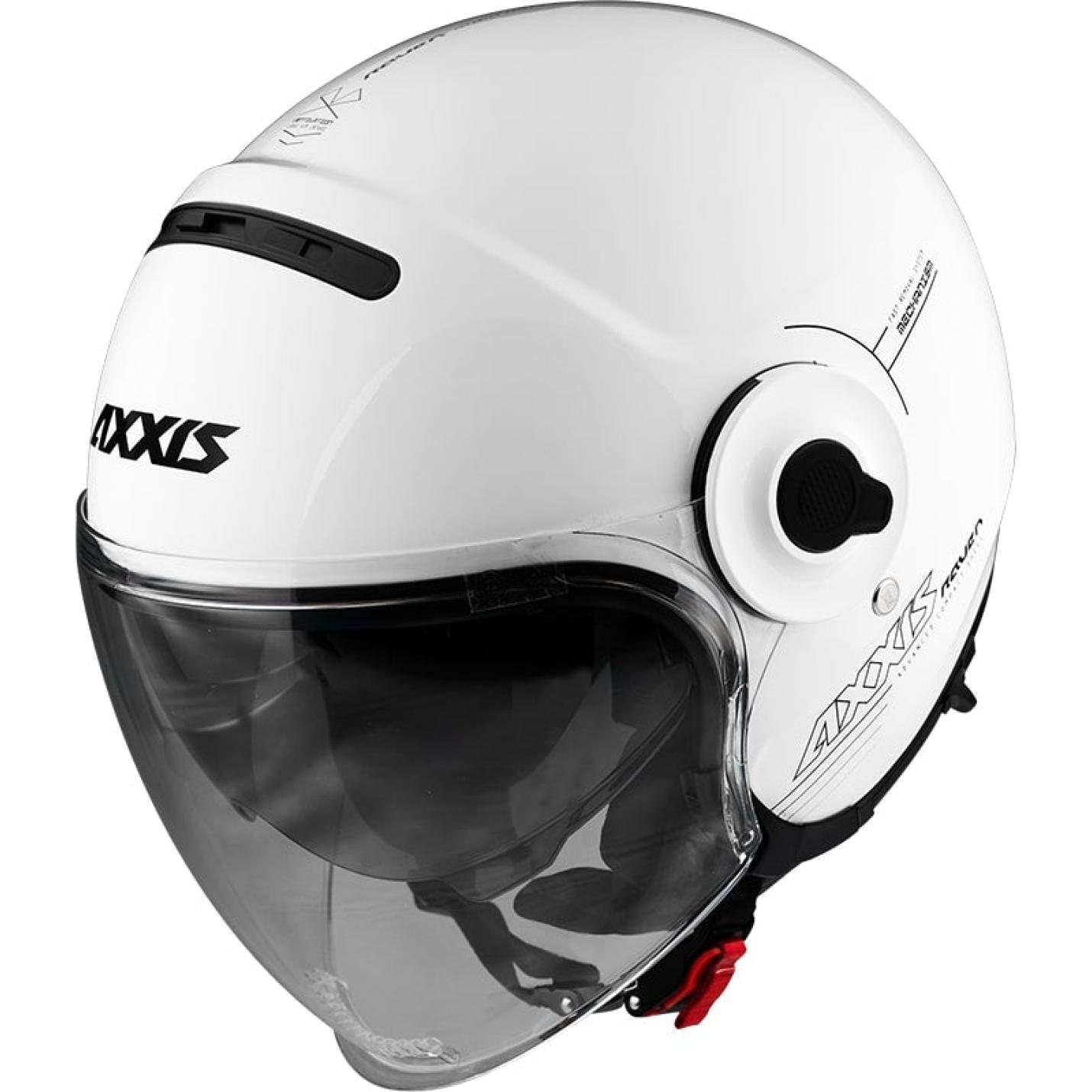 Helm Axxis Raven Solid Glans Wit  L AE-trading