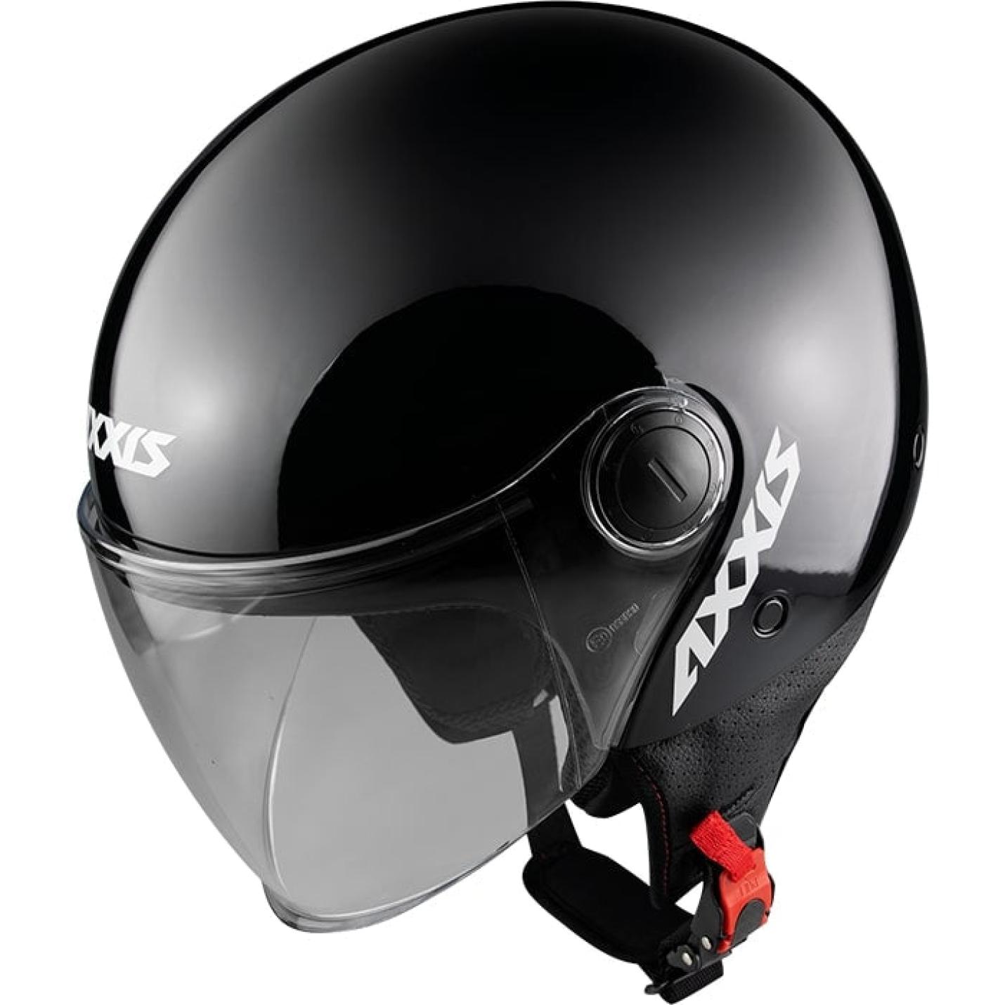 Helm Axxis Square Solid Glans Zwart S AE-trading