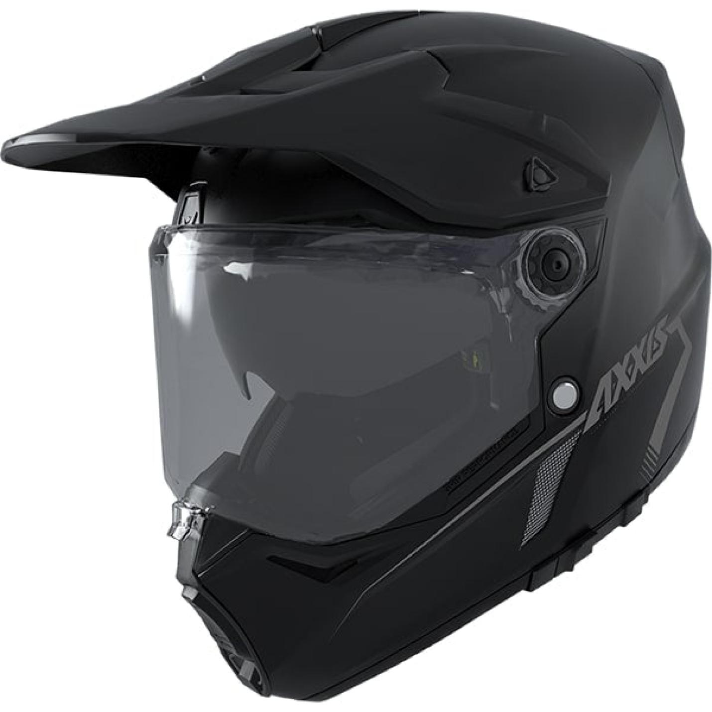 Helm Axxis Wolf DS Solid Mat Zwart XXL AE-trading