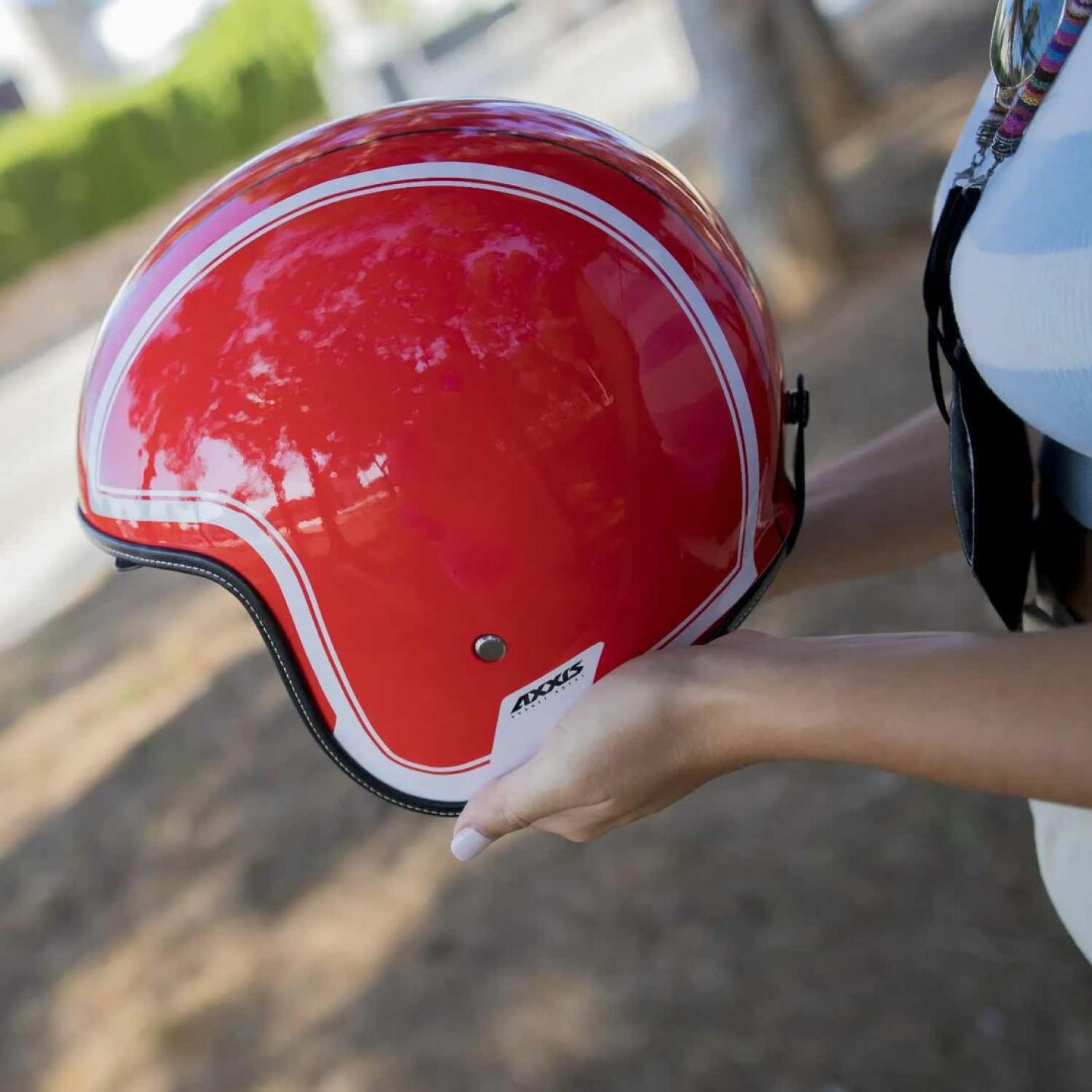 Helm Axxis Hornet Royal Glans Rood AE-trading