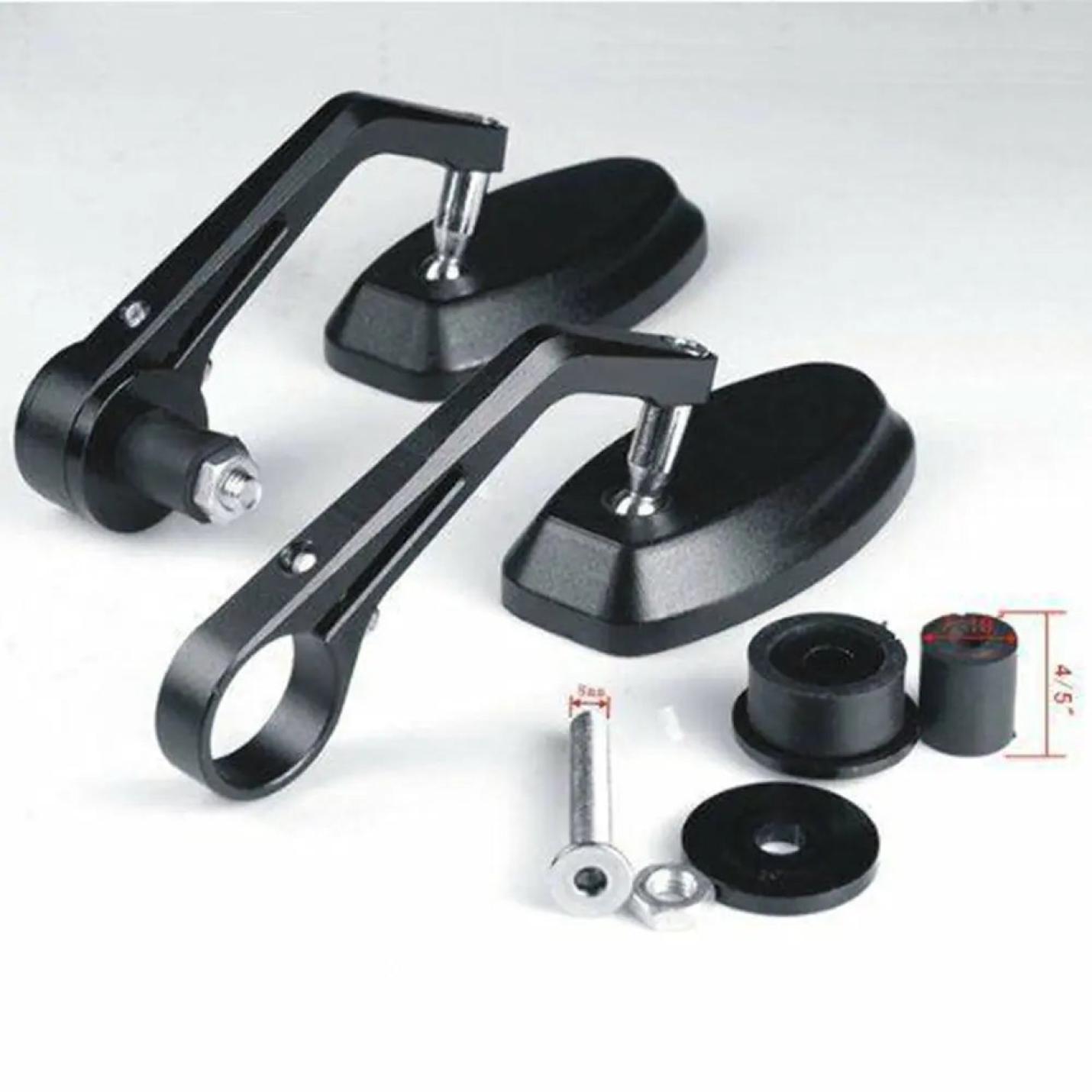 Bar end spiegels ovaal universeel zwart A-Extended®
