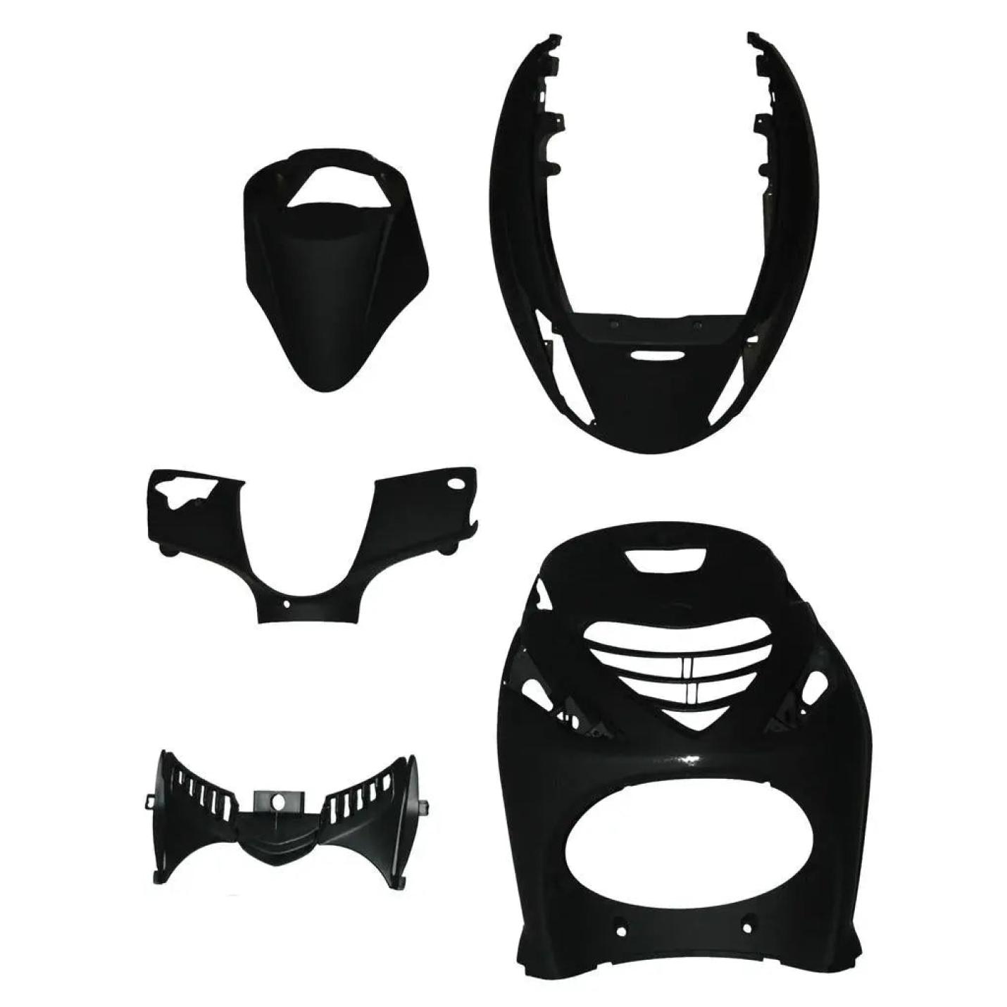 Kappenset 5-delig Mat Zwart | Piaggio Zip SP AE-trading