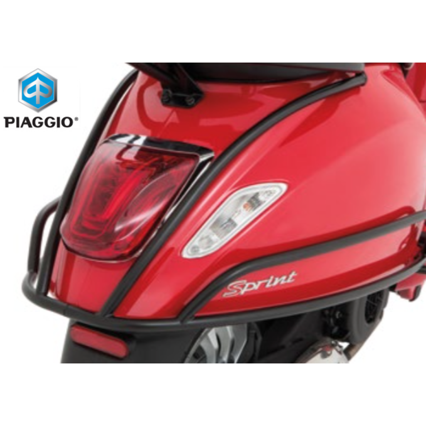 Achtervalbeugelset OEM Zwart | Vespa Sprint AE-trading