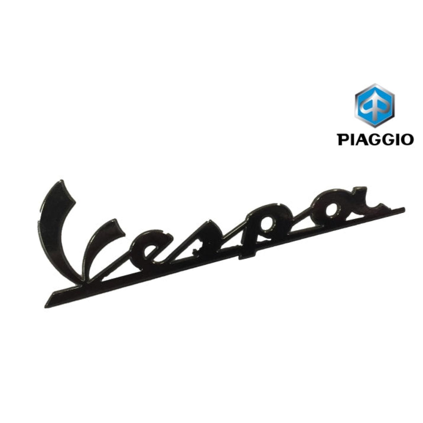 Embleem OEM “Vespa” Groot 150mm Zwart | Vespa Primavera / Sprint AE-trading