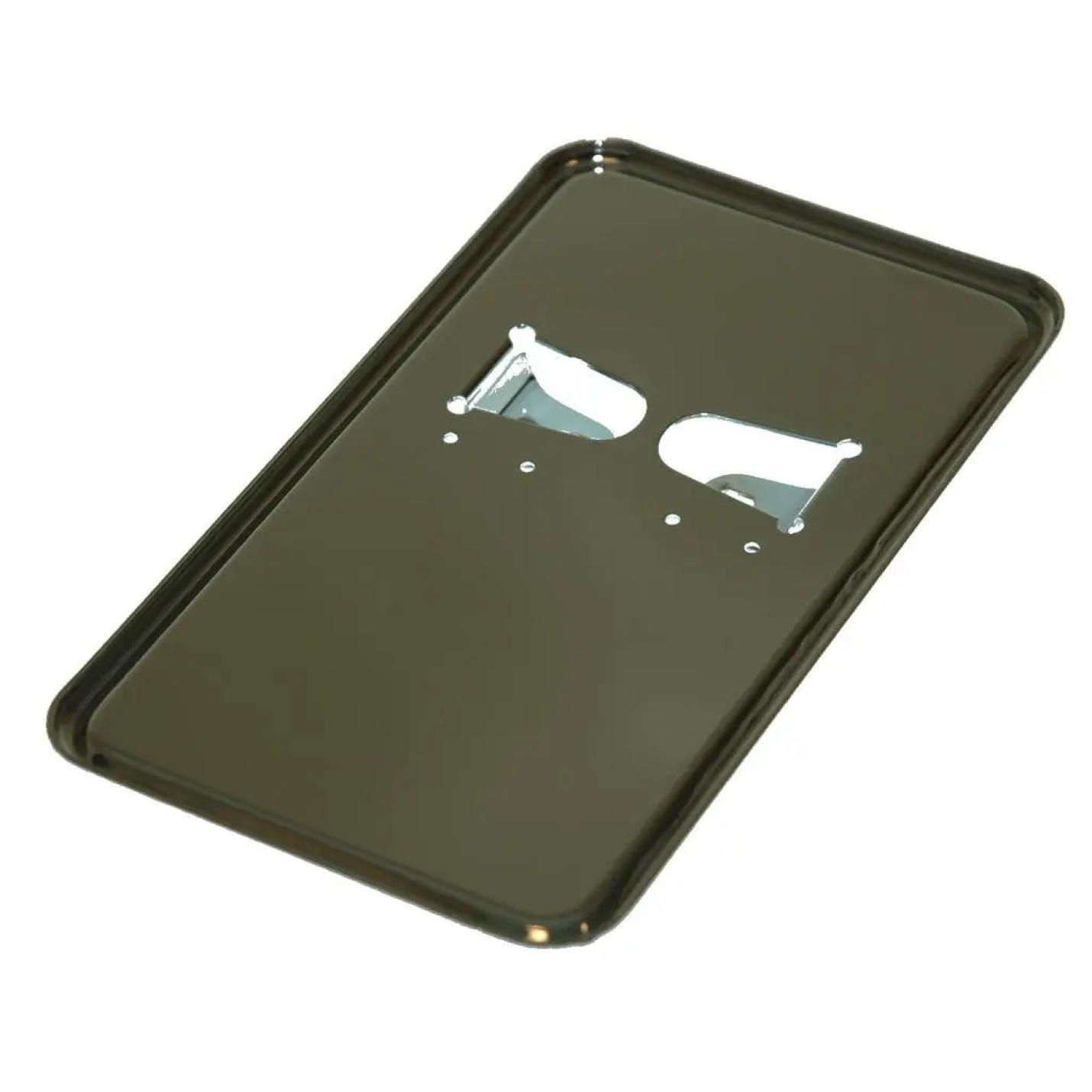 KENTEKENPLAATHOUDER 10X17 CHROOM METAAL AE-trading