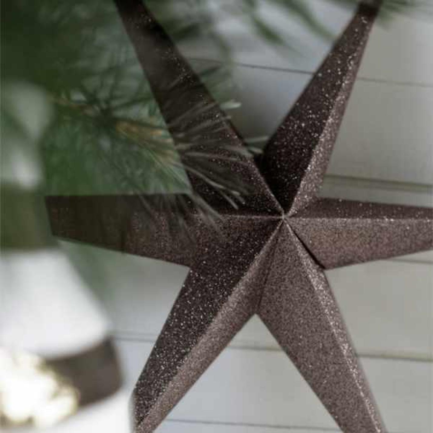 Delight Department Kerst Ster set bruin glitter; Afbeelding: 2