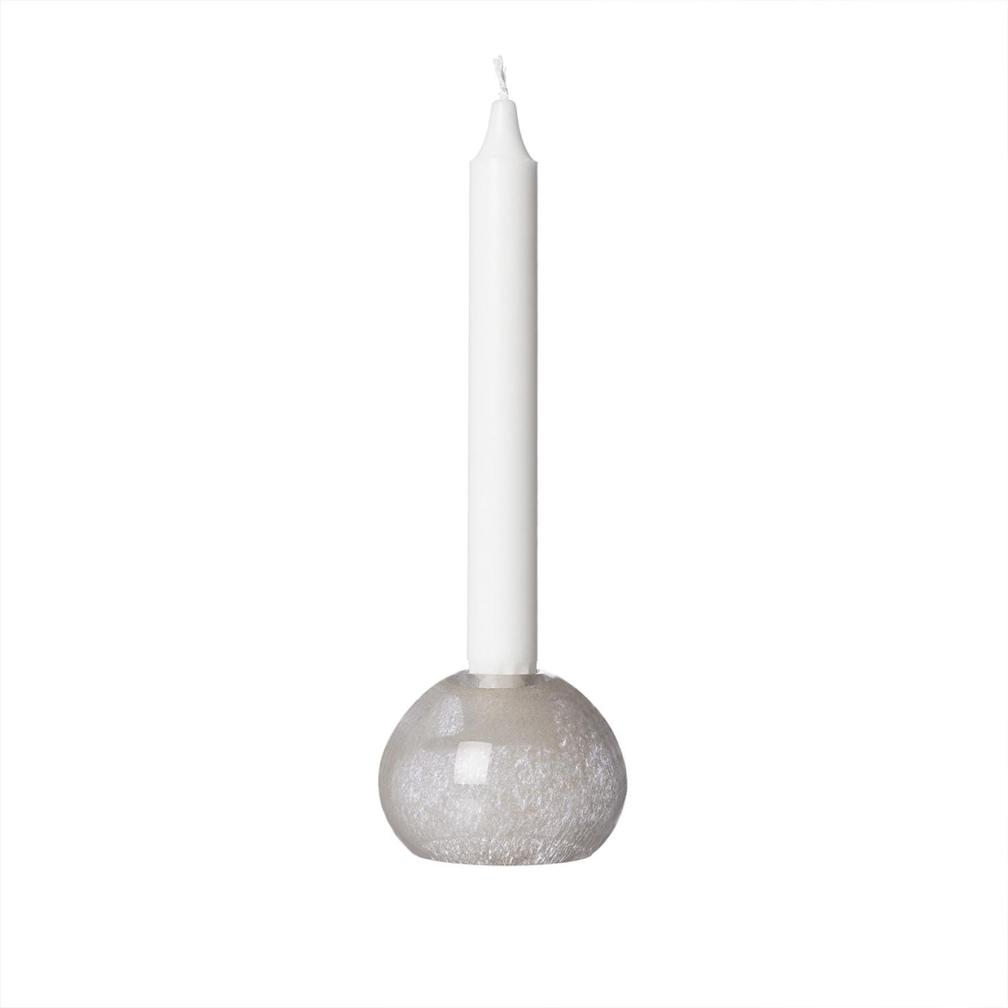 ERNST kandelaar glas beige 7