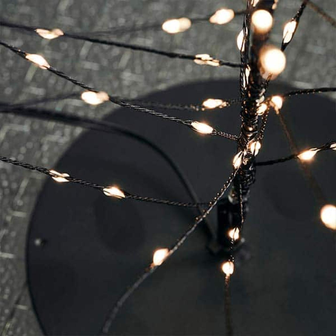 House Doctor Kerstboom Glow draad zwart klein met LED-lampjes; Afbeelding: 3