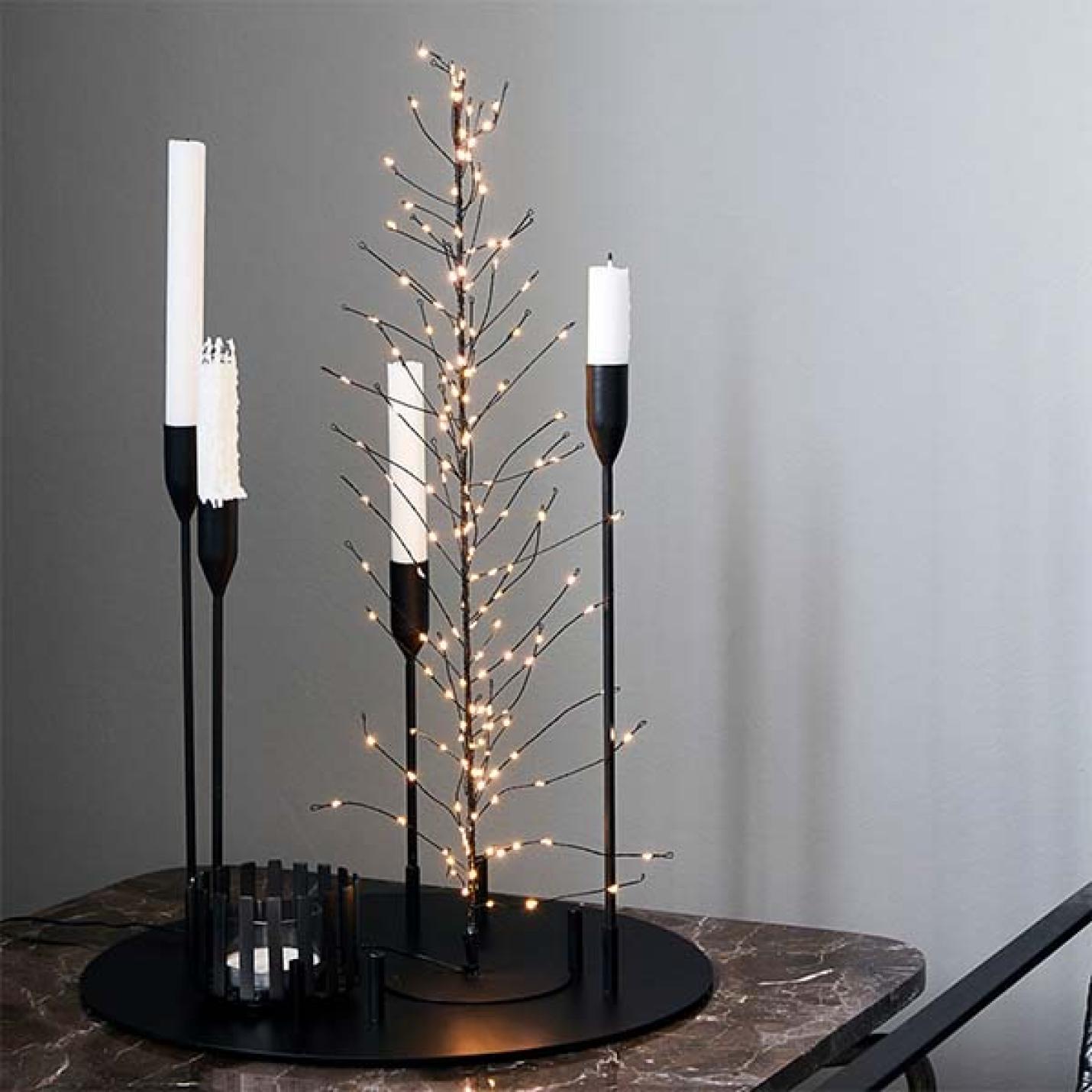 House Doctor Kerstboom Glow draad zwart klein met LED-lampjes; Afbeelding: 2