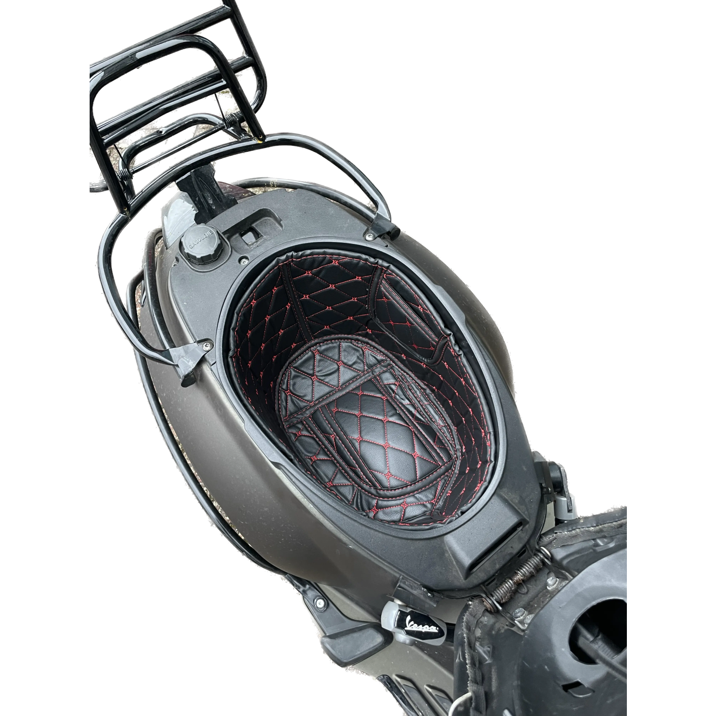 Budy helmbak bekleding Vespa Sprint Primavera chesterfield rood - Sphider™