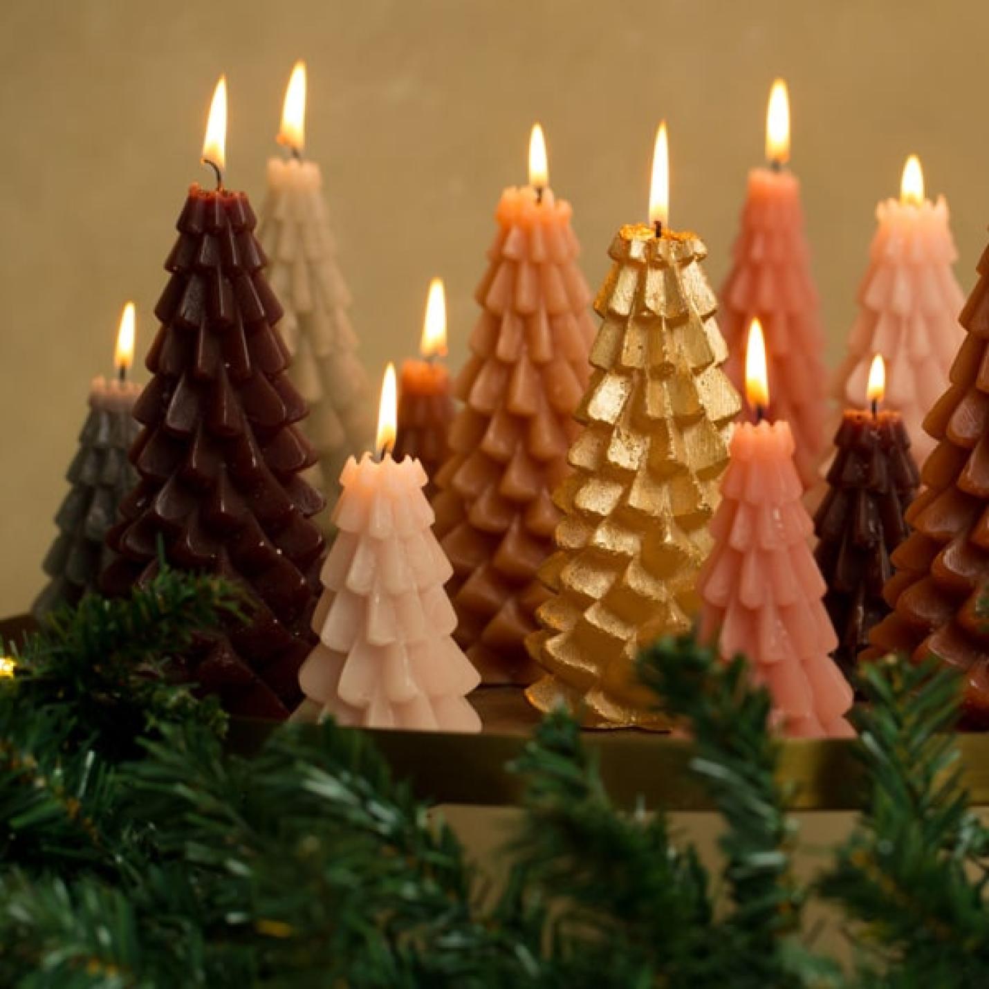 Rustik Lys kaars Kerstboom Terra Roza 12; Afbeelding: 2