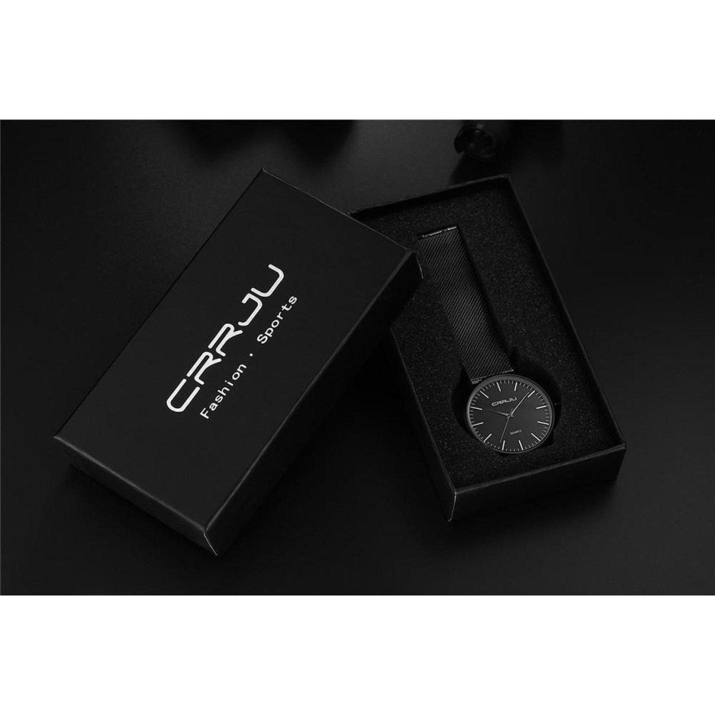 crrju-horloge-herenhorloge-zwart-blauw-zilver-staal-horlogebox