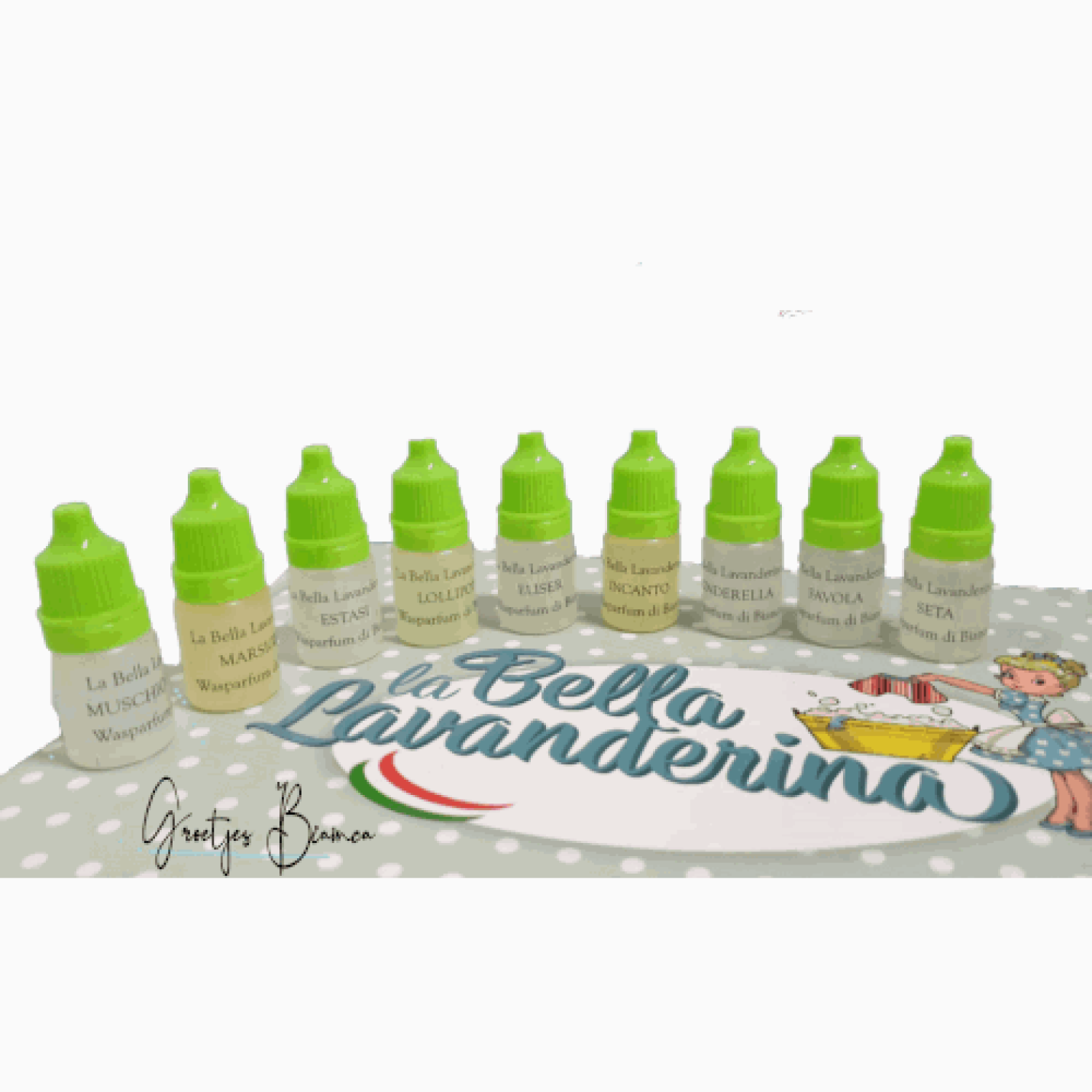 Wasparfum proefpakket met 12 flesjes van 5ml – La Bella Lavanderina