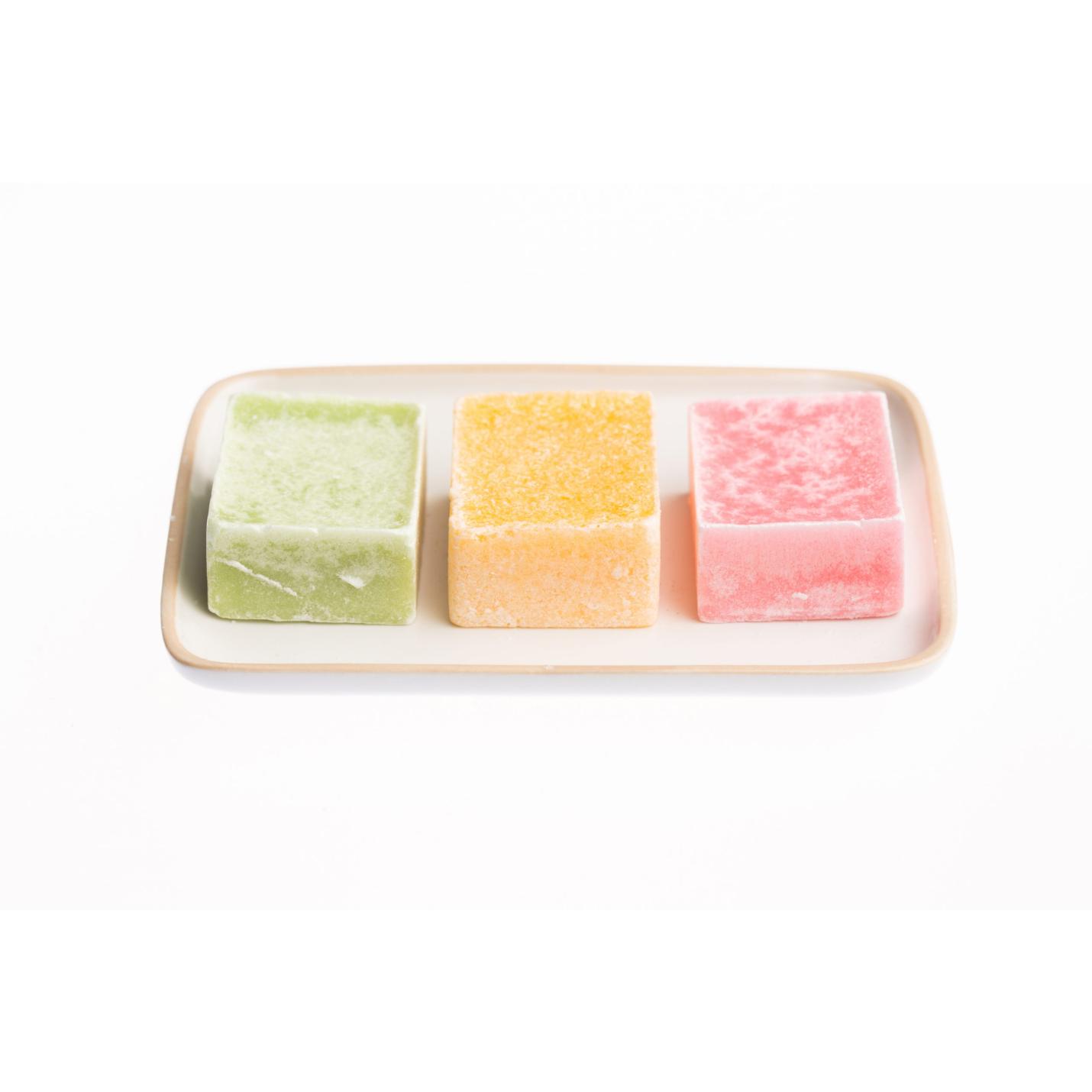 Geurblokjes: Patchouli-Bamboo, Orange & Blossom, Cherry Blossom