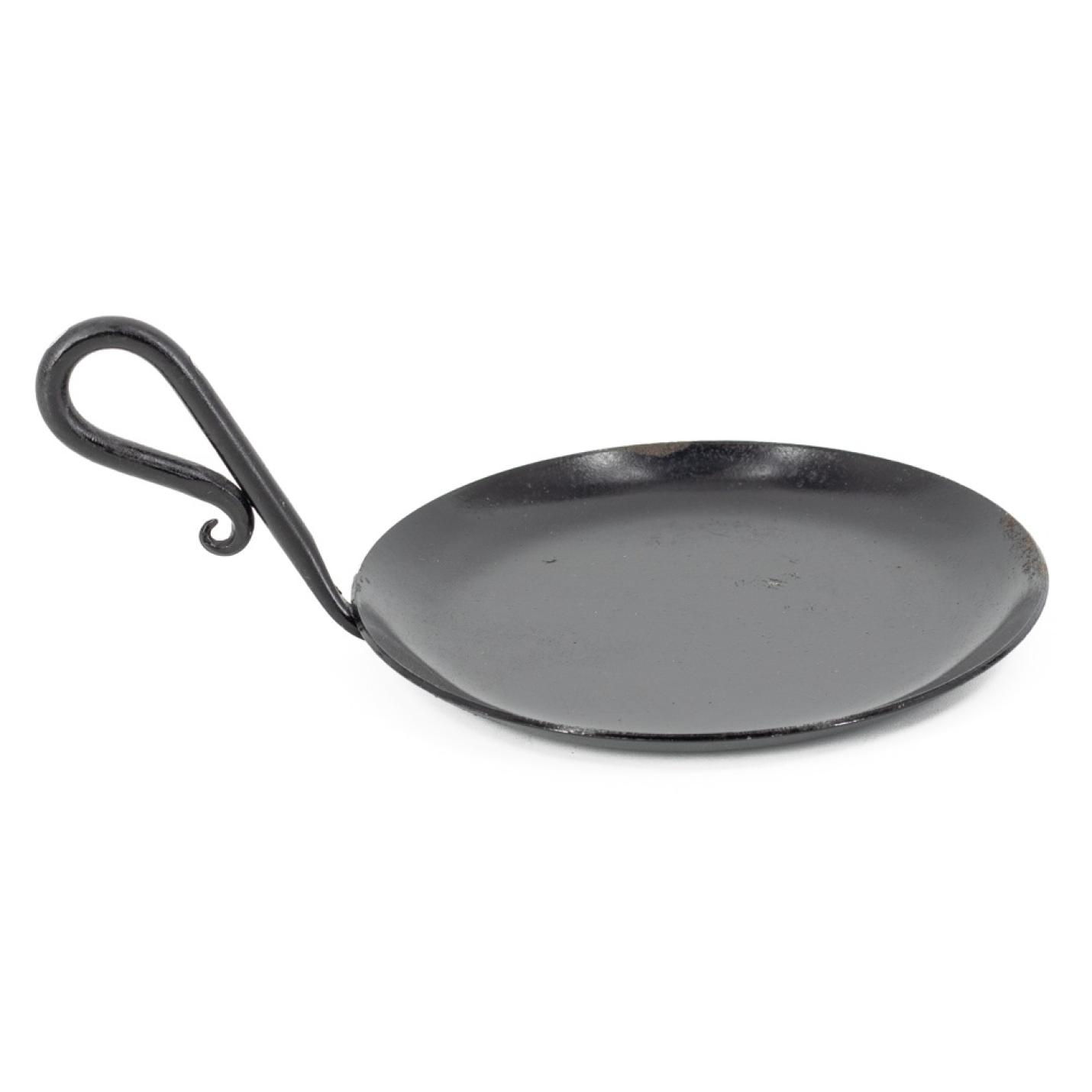 Schaaltje met oor 12,5 cm zwart metaal - hb5047