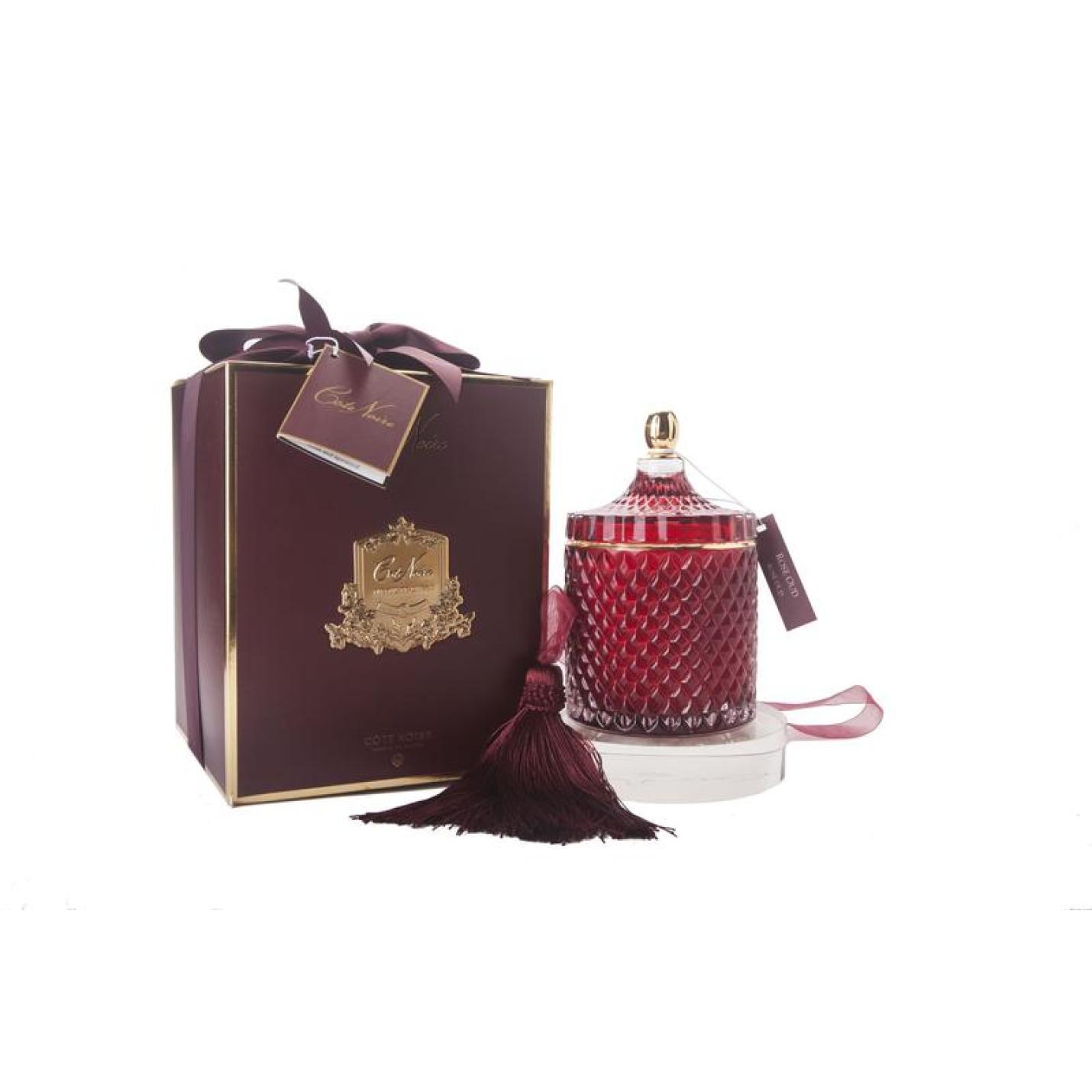 Geurkaars Red Art Deco groot - Rose Oud - Cote Noire (GML45011)