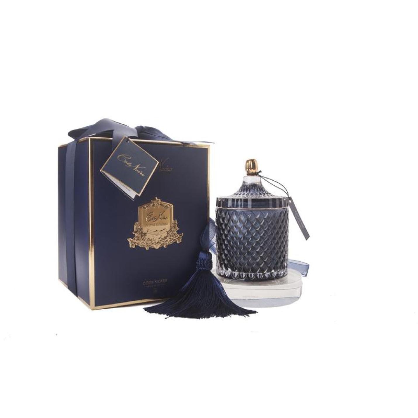 Geurkaars Navy Blue Art Deco groot - Eau de Vie - Cote Noire (GML45010); Afbeelding: 2