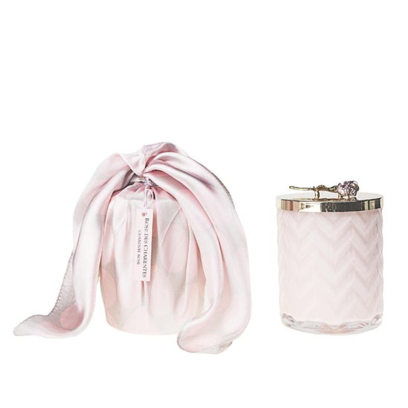 Geurkaars 600gr Harringbone Charente Rose - Cote Noire