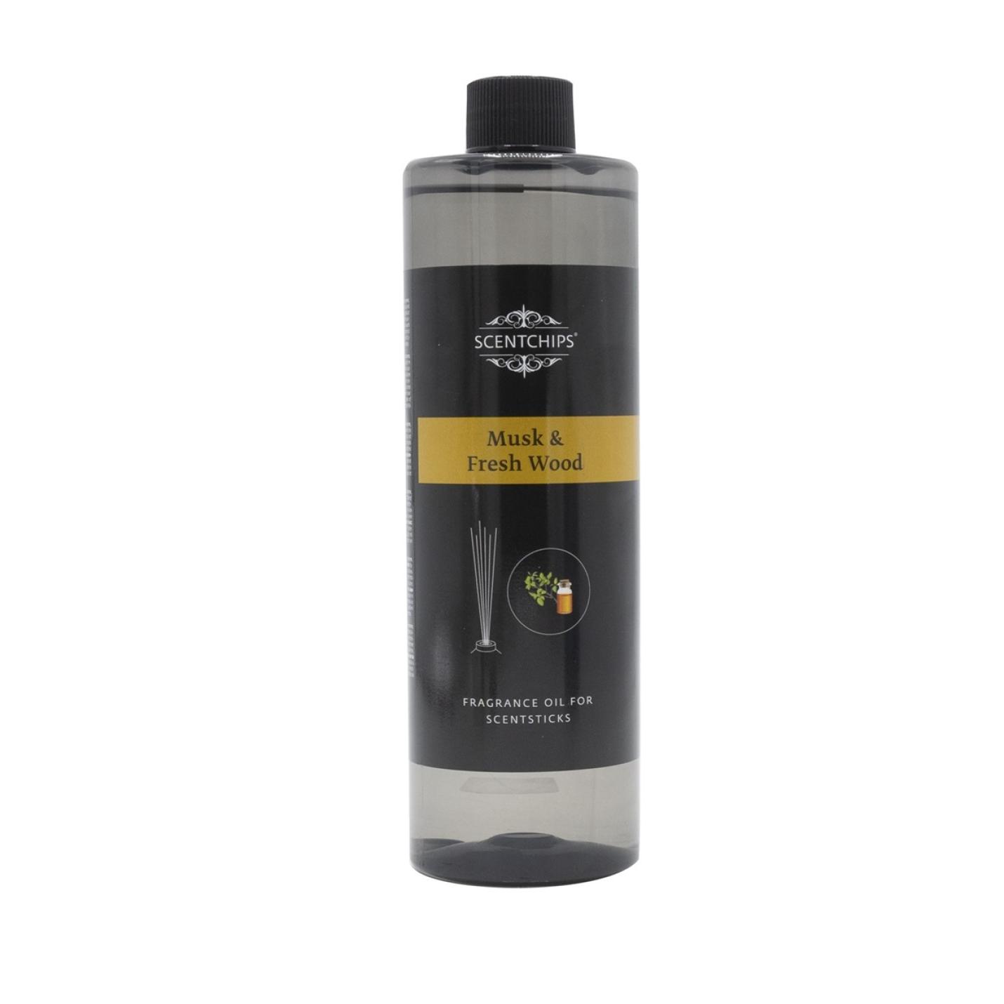 400ml Musk & Freshwood - navulling voor geurstokjes - ScentChips
