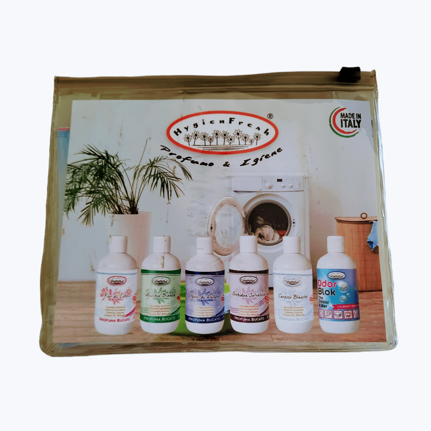 Wasparfum proefpakket met 6 zakjes van 15ml - HygienFresh
