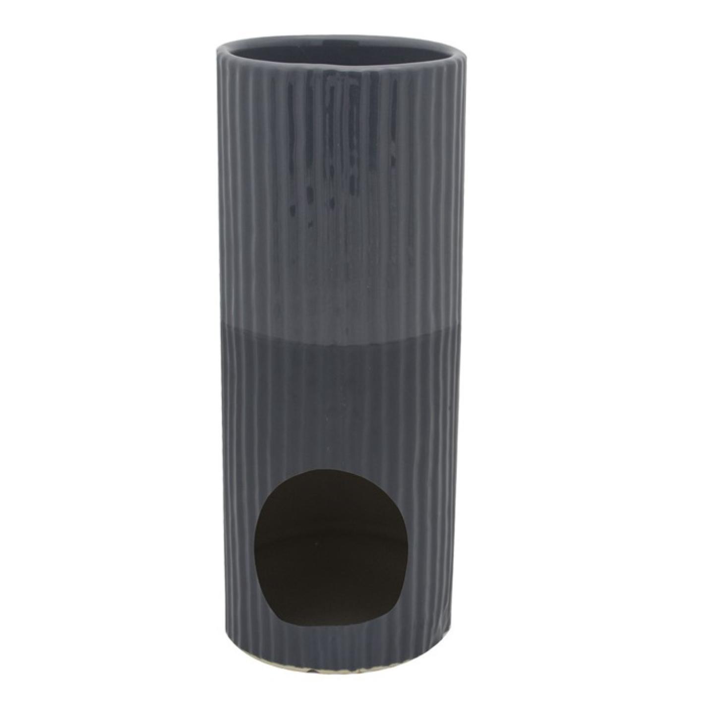 Waxbrander grijs ribbel 9x23cm extra hoog model - ScentChips