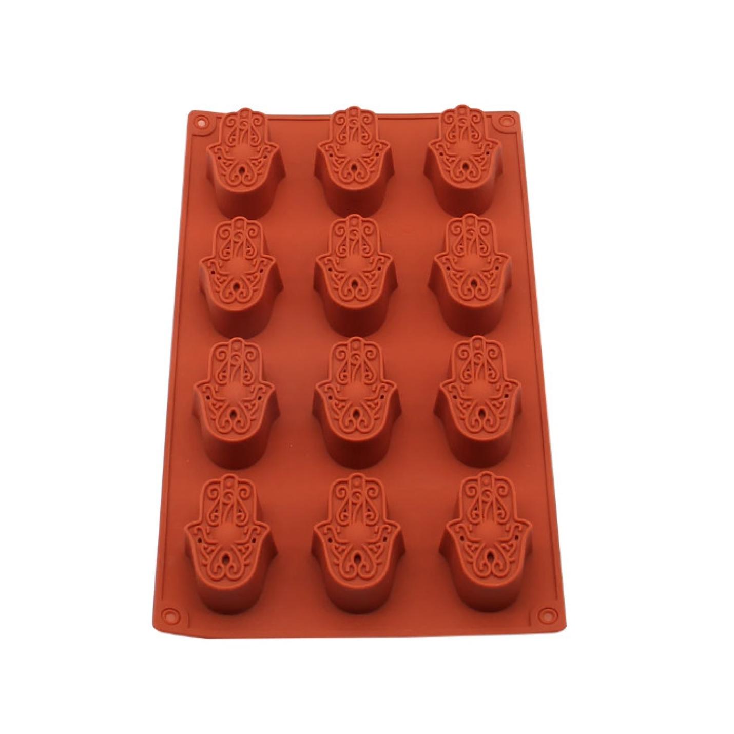 Siliconen mal/vorm HAMSA handjes voor kaarsen en amberblokjes
