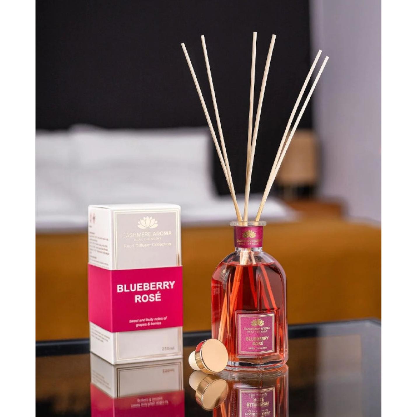 Geurstokjes Blueberry Rosé 250ml - Cashmere Aroma