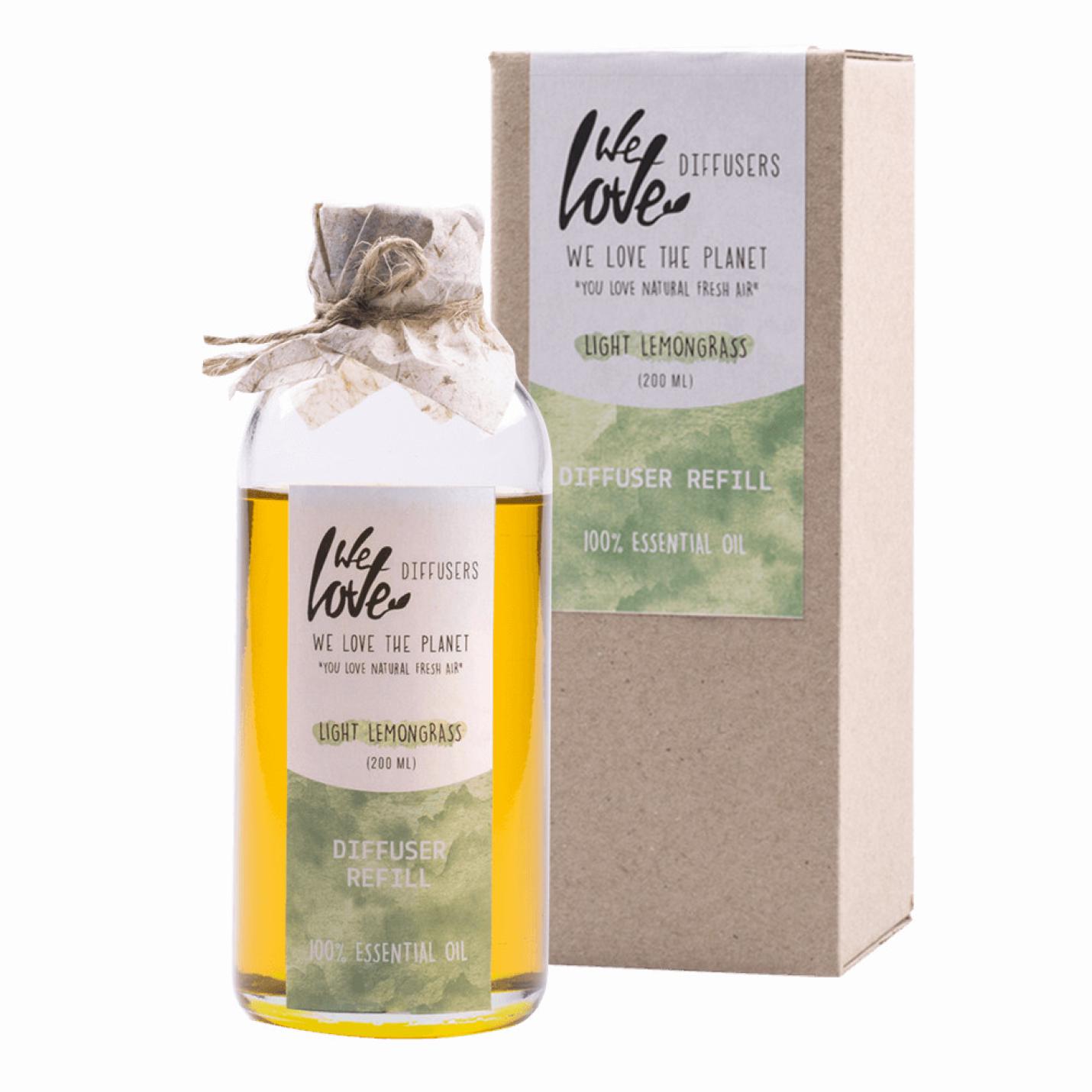 Light Lemongrass 200ml geurstokjes navulling refill - We Love The Planet