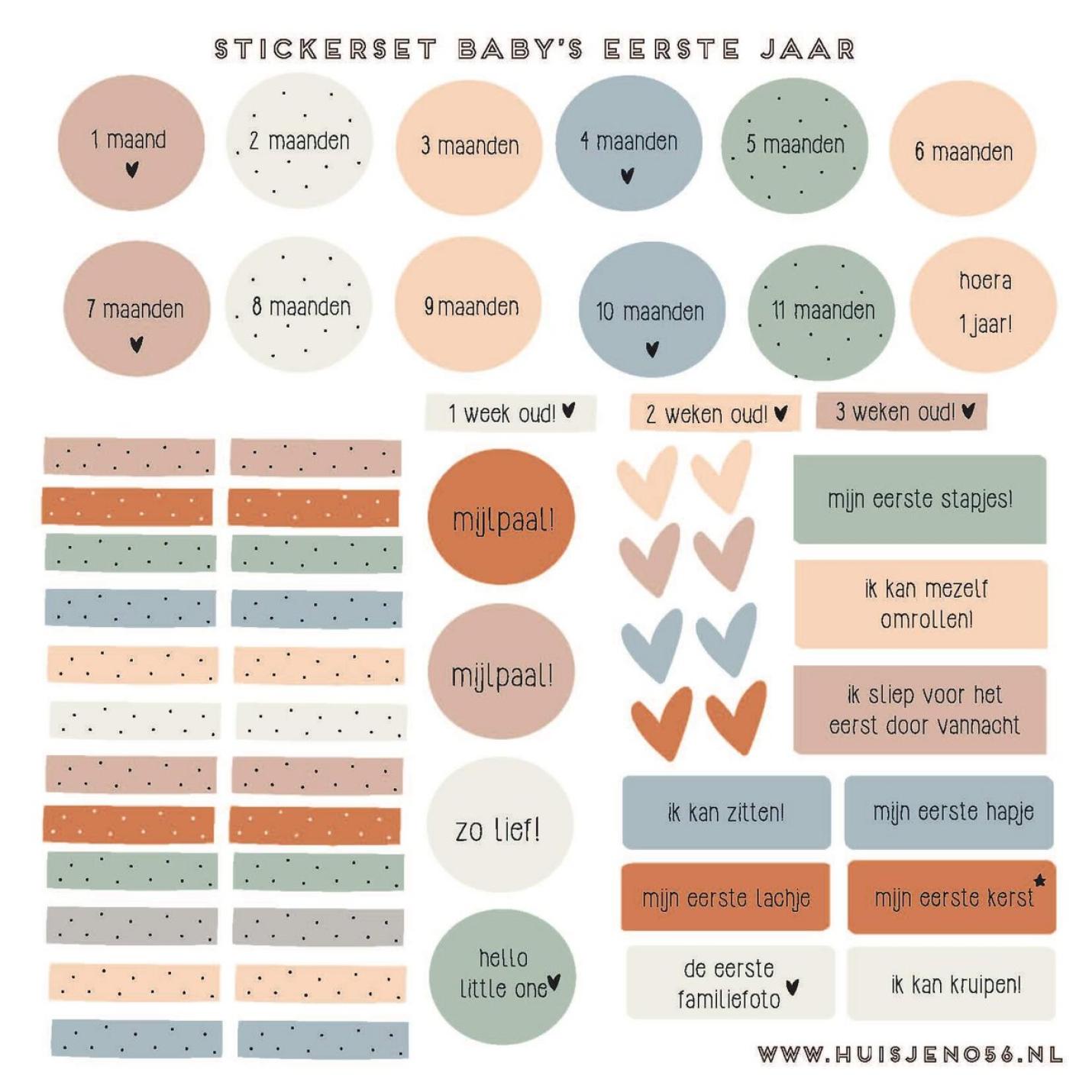 Zebrapaardje-Stickerset-Babyseerstejaar-NeoNurses