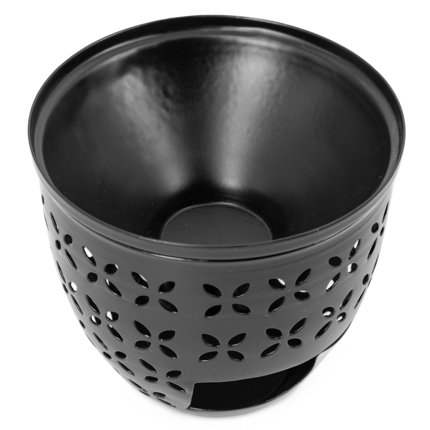 Waxwarmer 10x11cm ZWART metaal | waxbrander | geurbrander - hb5795