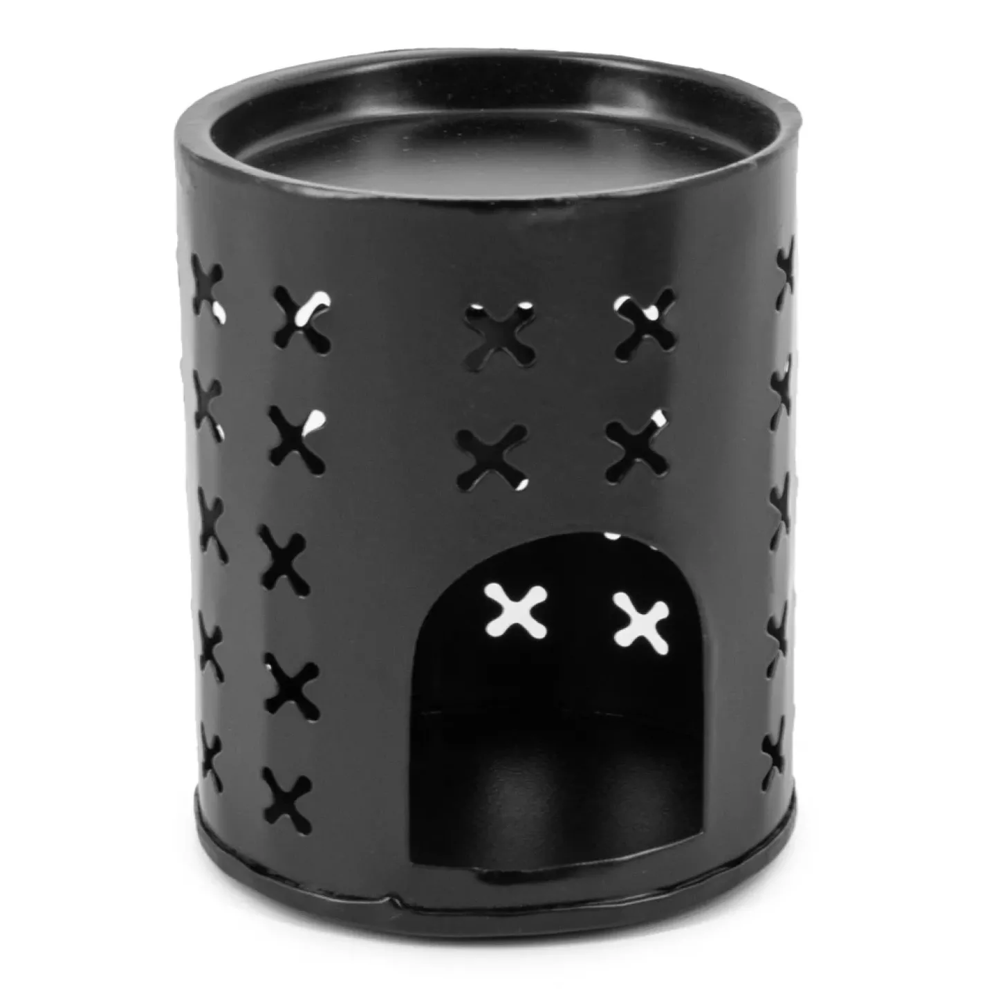 Waxwarmer zwart metaal 8,5x9,5cm | waxbrander | geurbrander - hb5888
