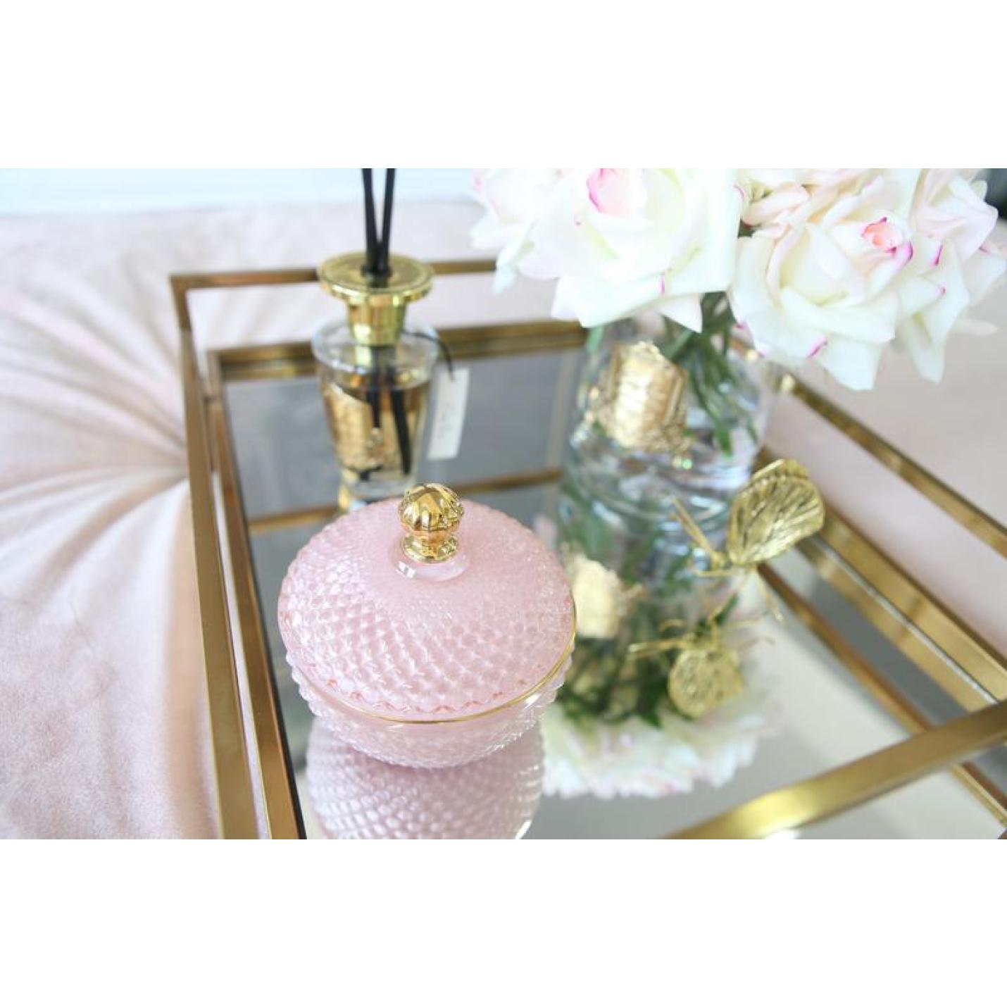 Geurkaars Art Deco rond - Pink Fragrance - Cote Noire